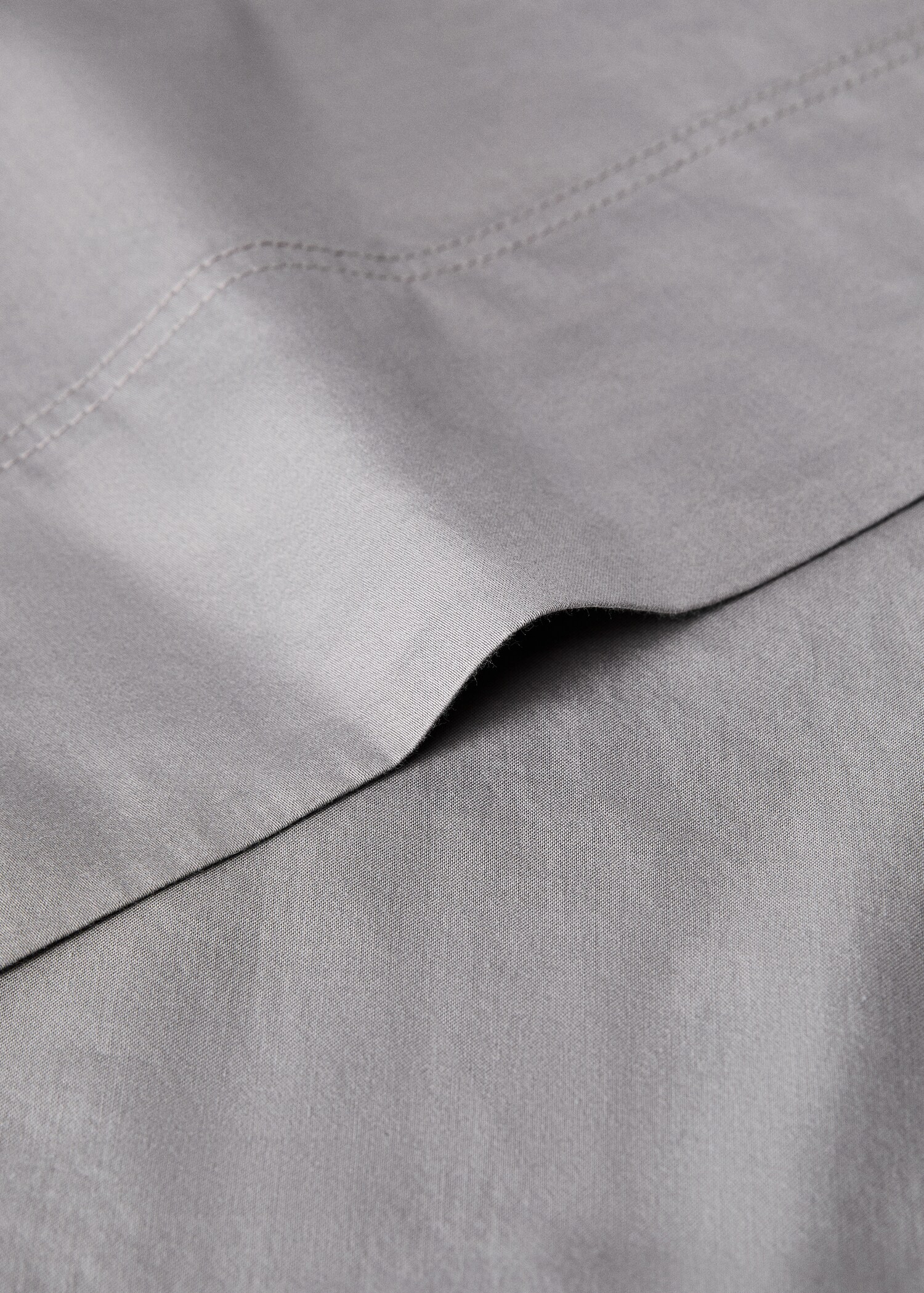 Sábana encimera algodón satén lavado doble pespunte cama 150/160 cm - Detall de l'article 1