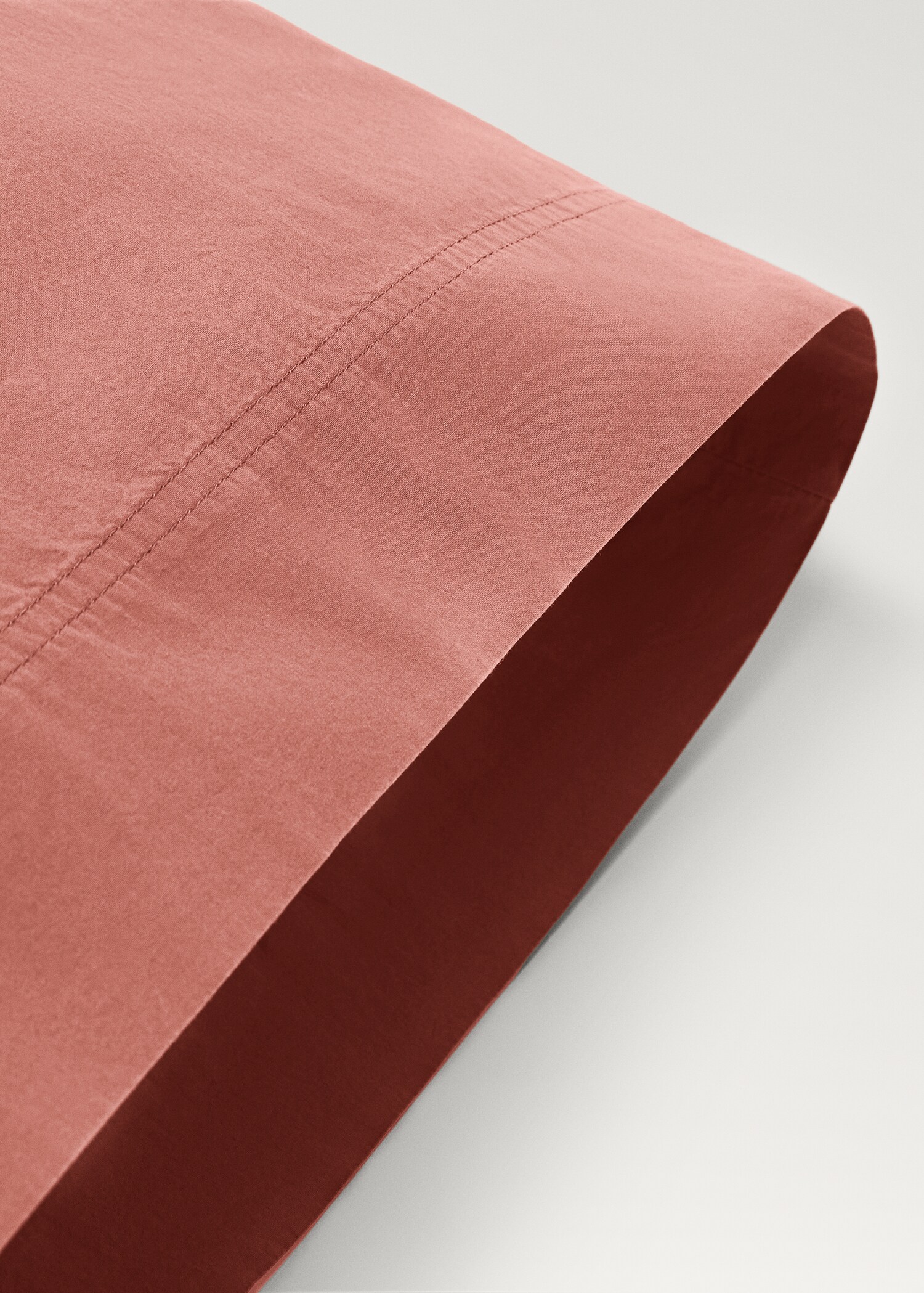 Cotton poplin double-stitched pillowcase 45x110 cm - Details of the article 2