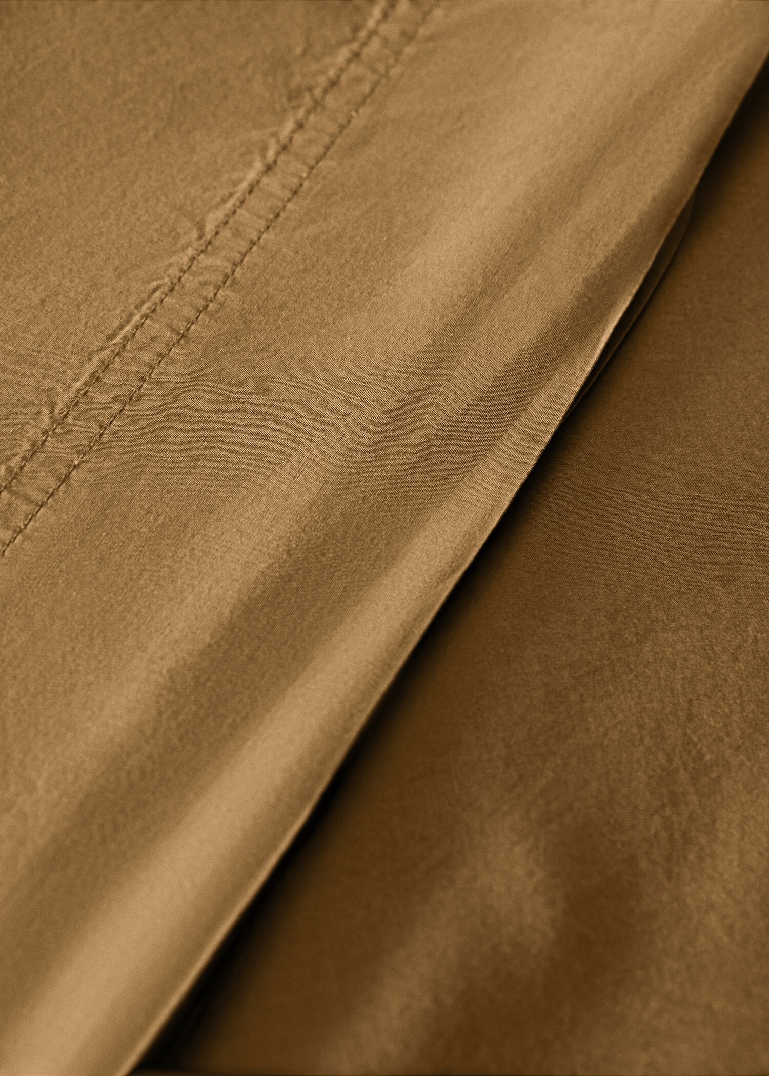 Drap plat popeline de coton double surpiqûre lit 135/140 cm - Détail de l'article 2