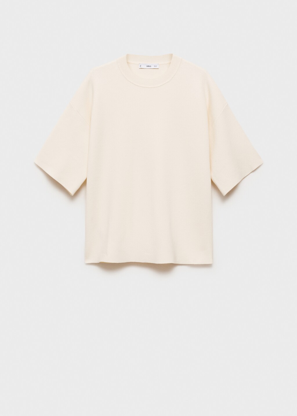 Short-sleeved fine-knit sweater - image 5