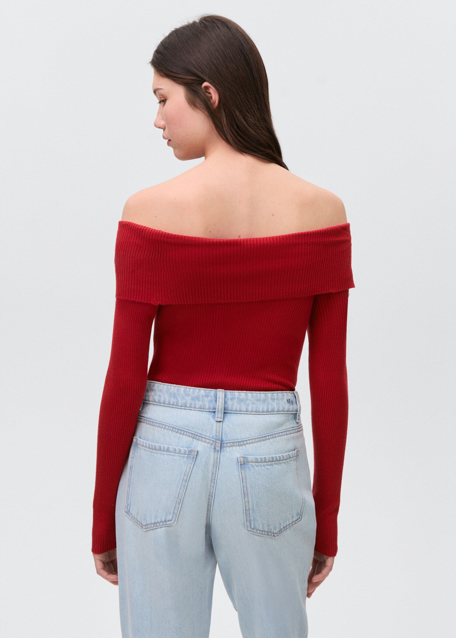 Off shoulder-tröja - Artikelns baksida