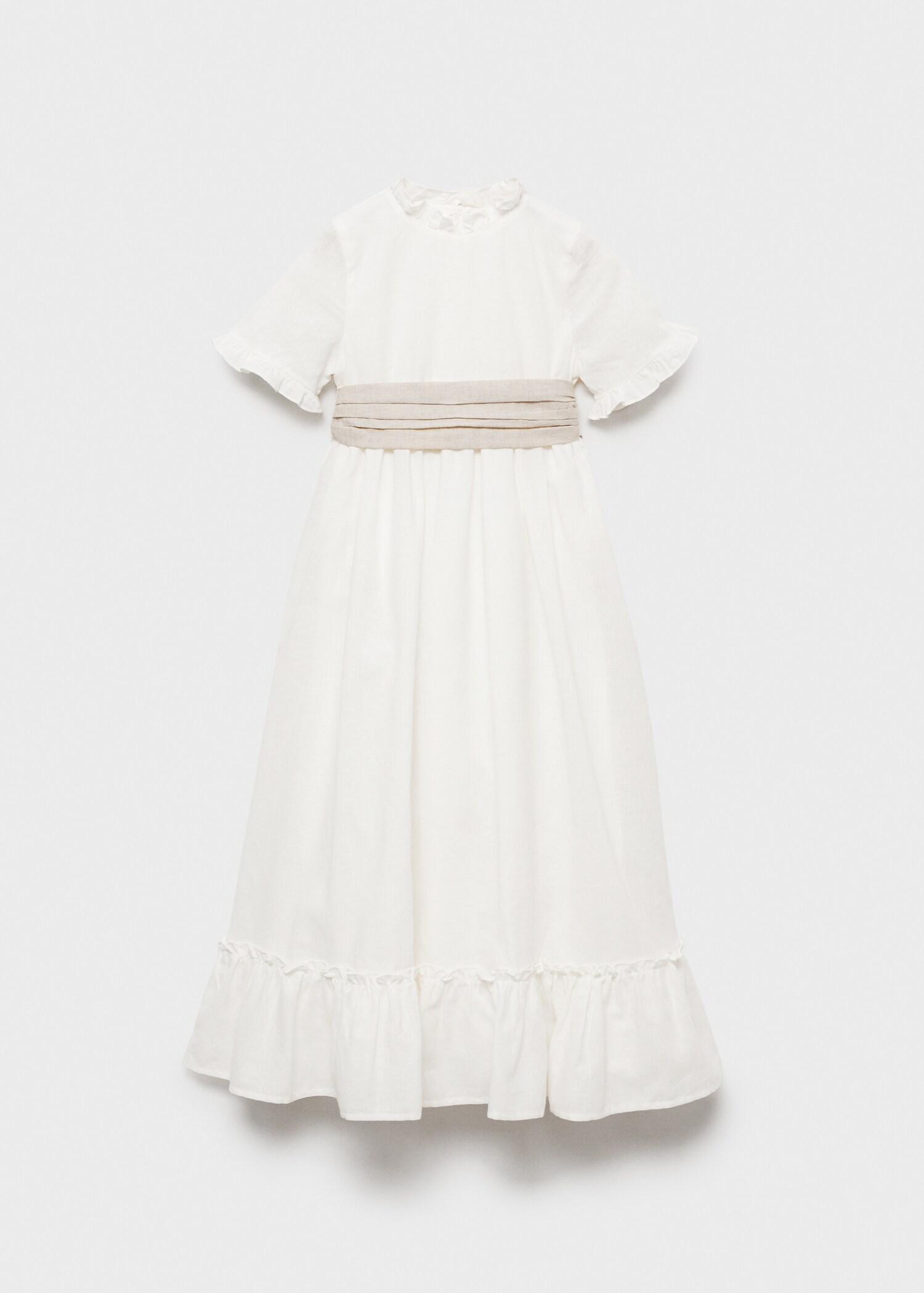 Ruffled linen dress - Article without model