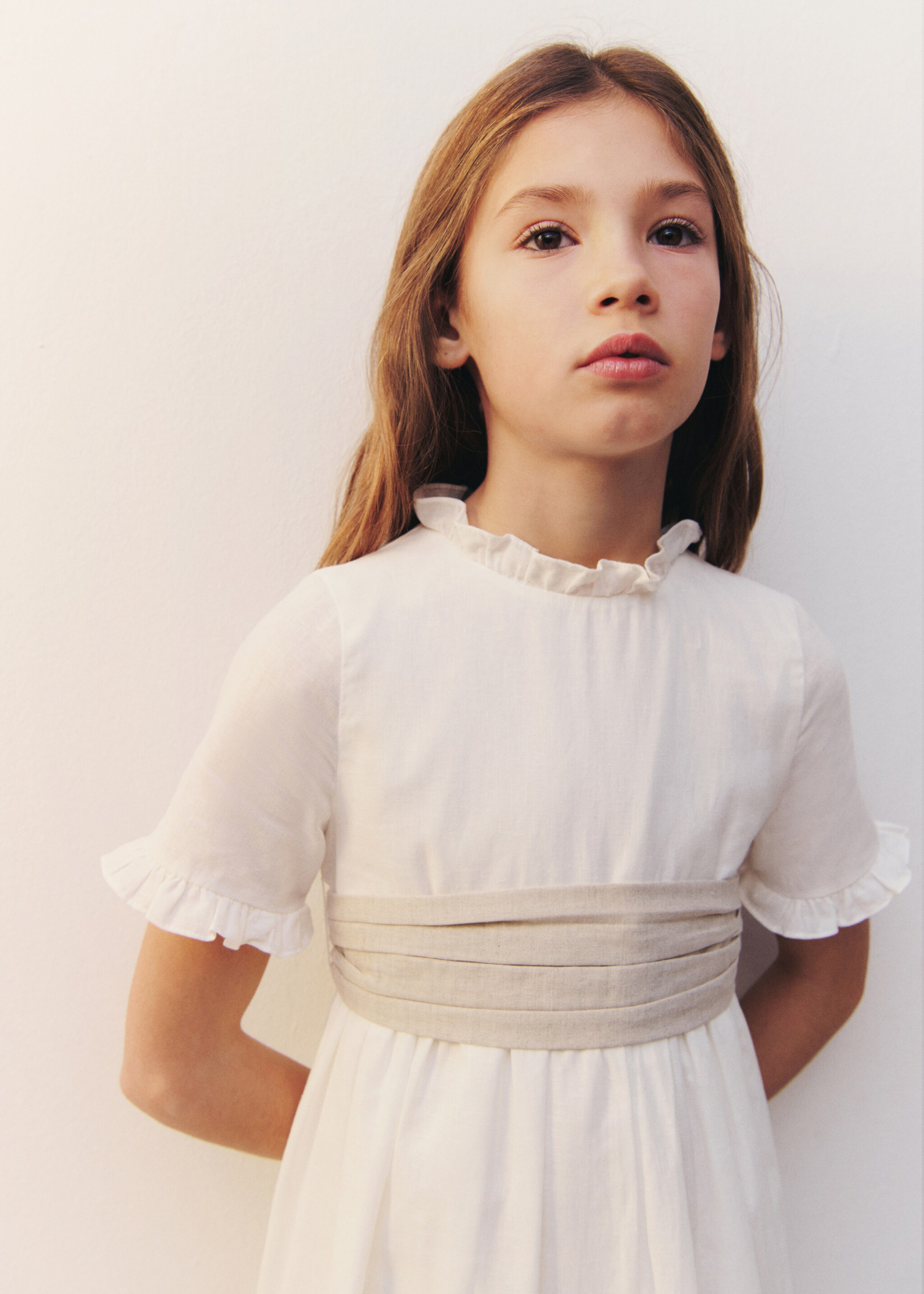 Ruffled linen dress - Details of the article 6