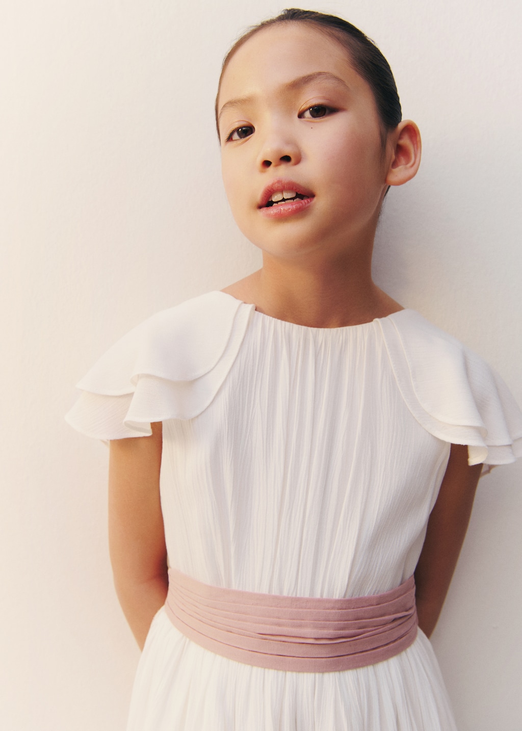 Bamboo-textured dress - Kids | MANGO USA