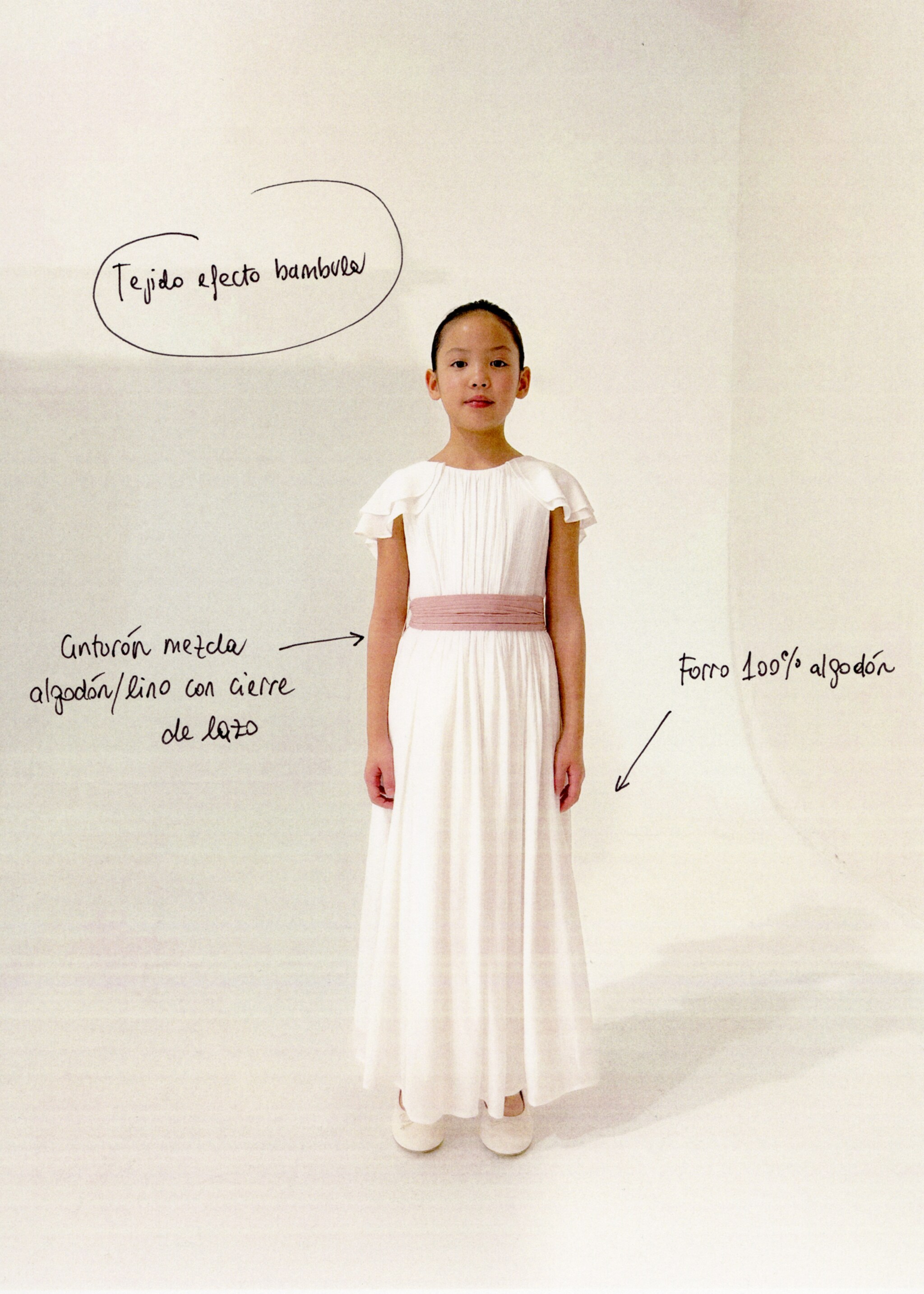 Bamboo-textured dress - Details of the article 7