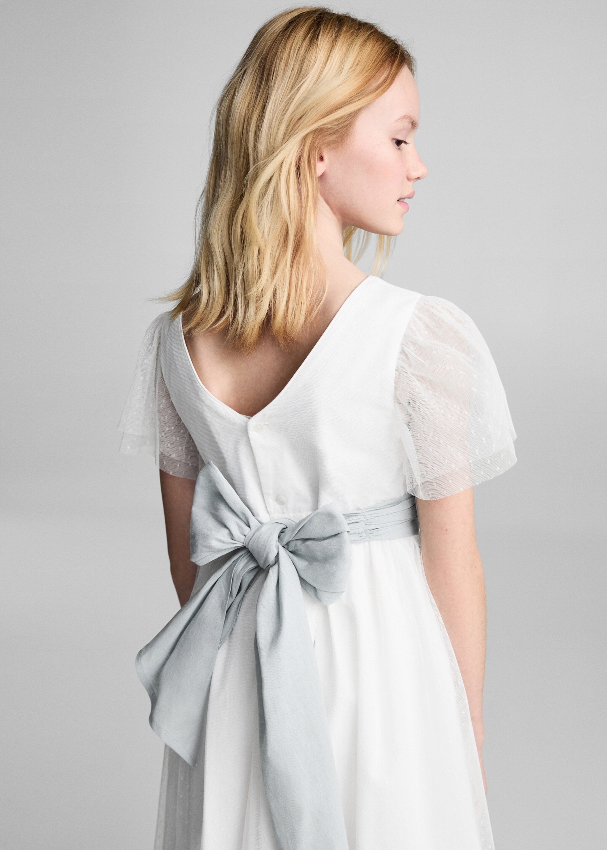 Vestido plumeti lazo - Reverso del artículo