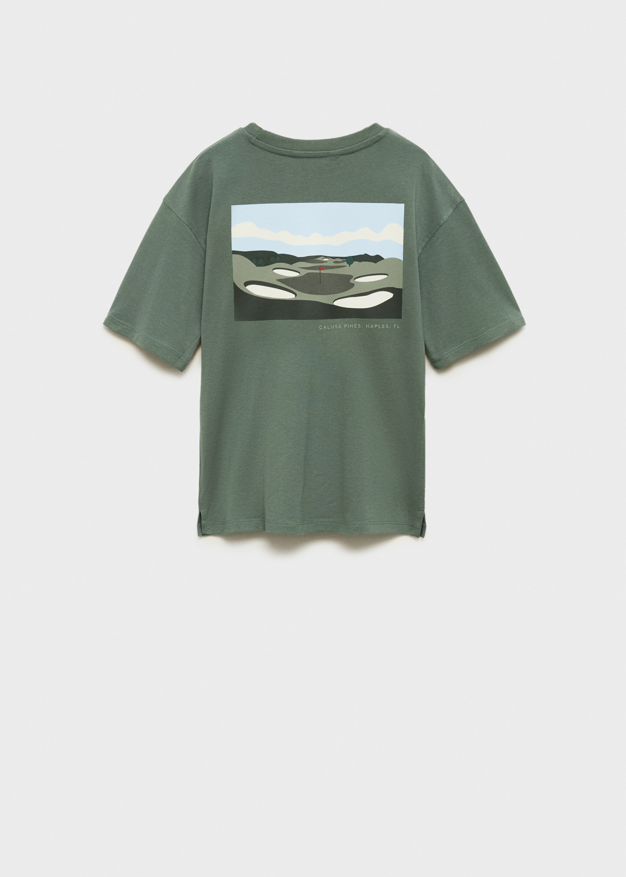 Printed cotton-blend T-shirt - Reverse of the article