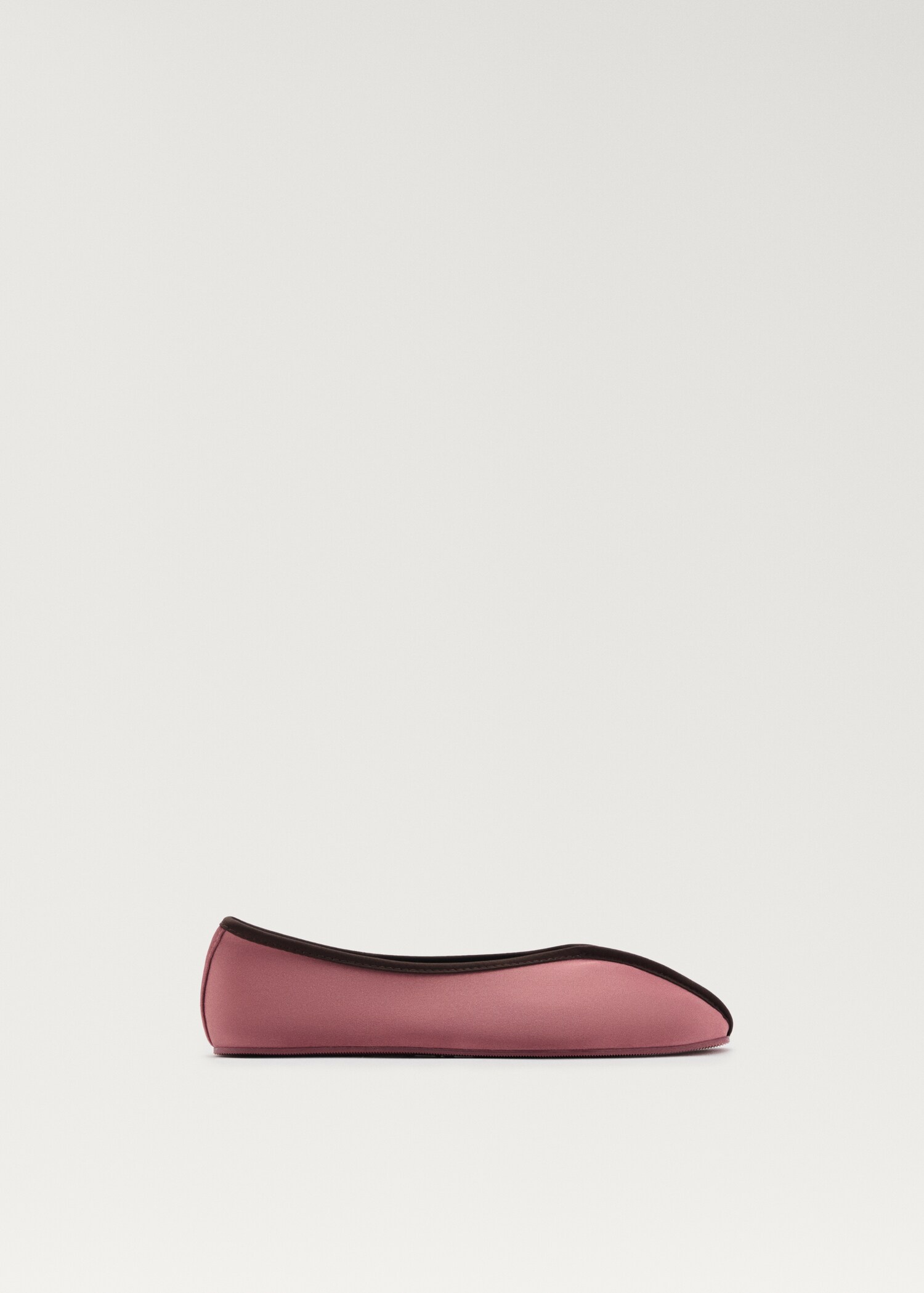 Satin ballet flats with contrast piping - Article without model
