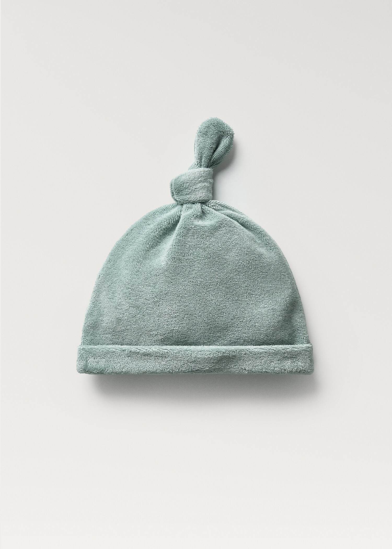 Bonnet en tissu éponge bouclette avec nœud - Article sans modèle