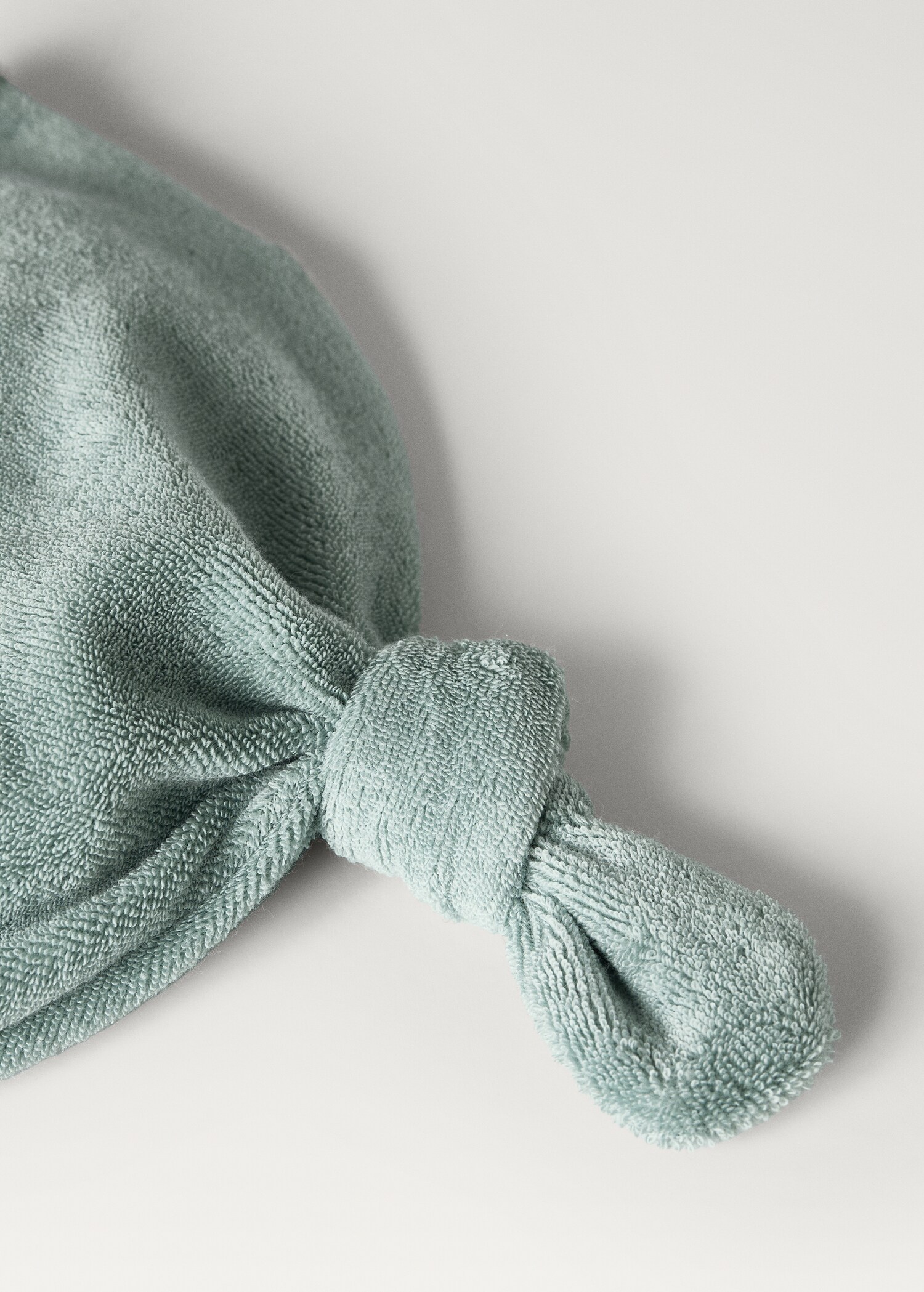 Bonnet en tissu éponge bouclette avec nœud - Détail de l'article 1
