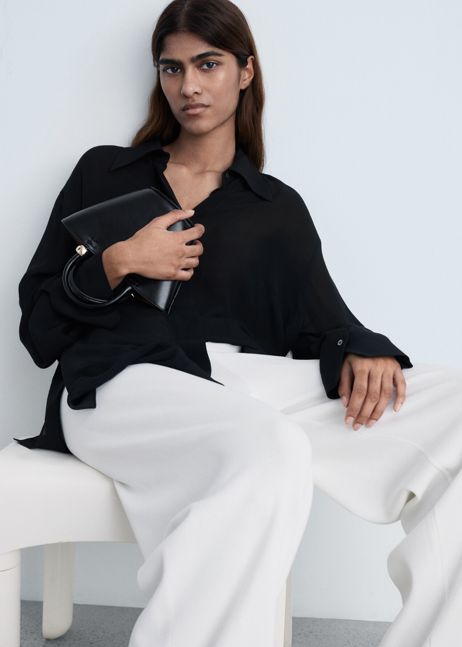 Straight knitted trousers - Details of the article 2
