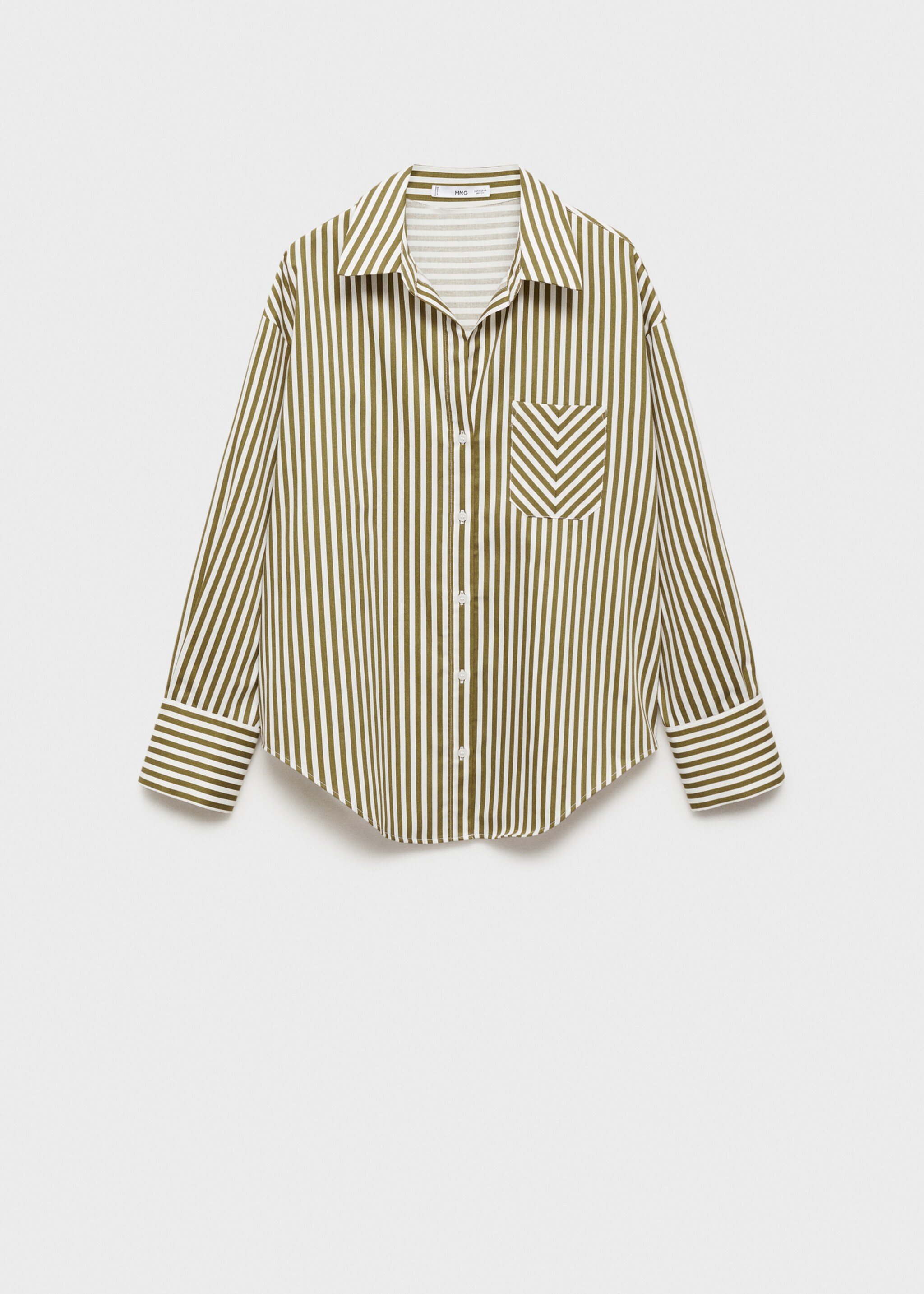 Striped shirt with contrasting pocket - Article without model