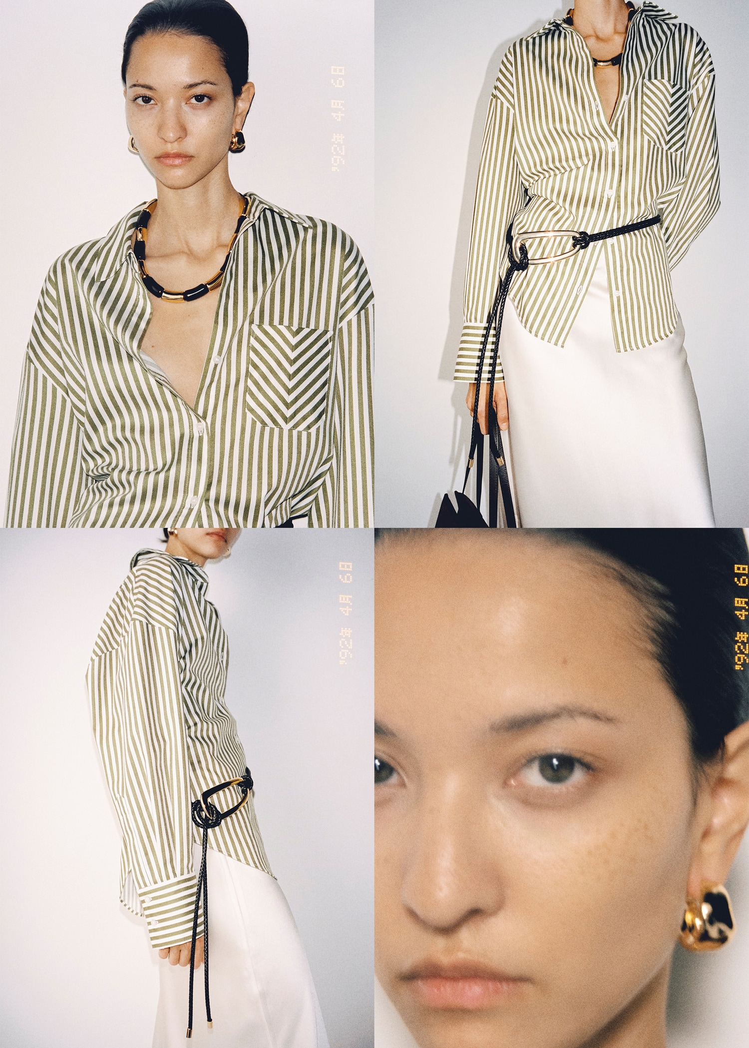 Striped shirt with contrasting pocket - Details of the article 6