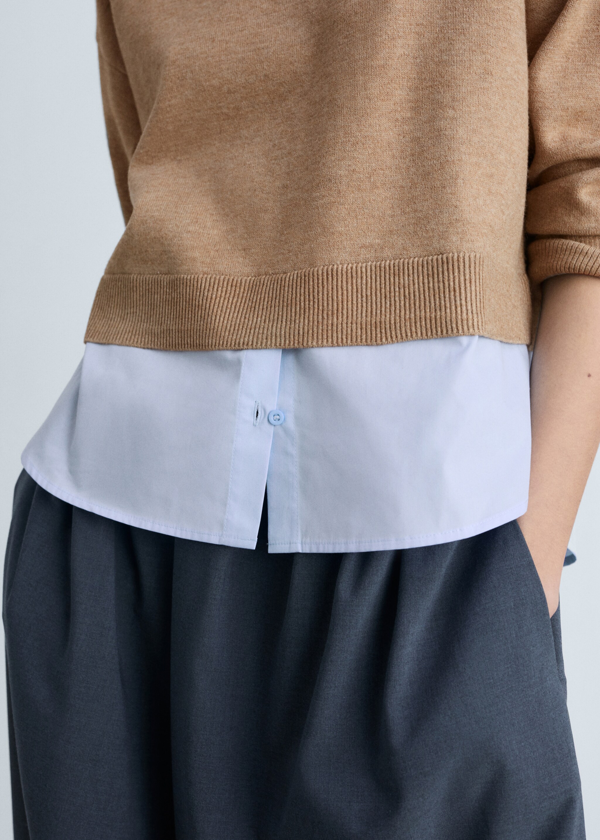 Kombinierter Strickpullover - Detail des Artikels 6