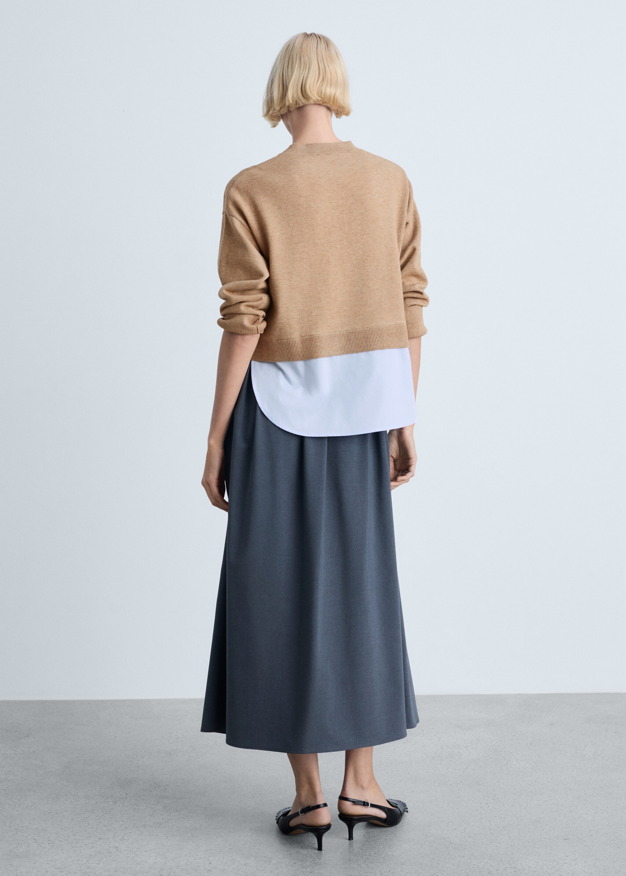 Kombinierter Strickpullover - Rückseite des Artikels
