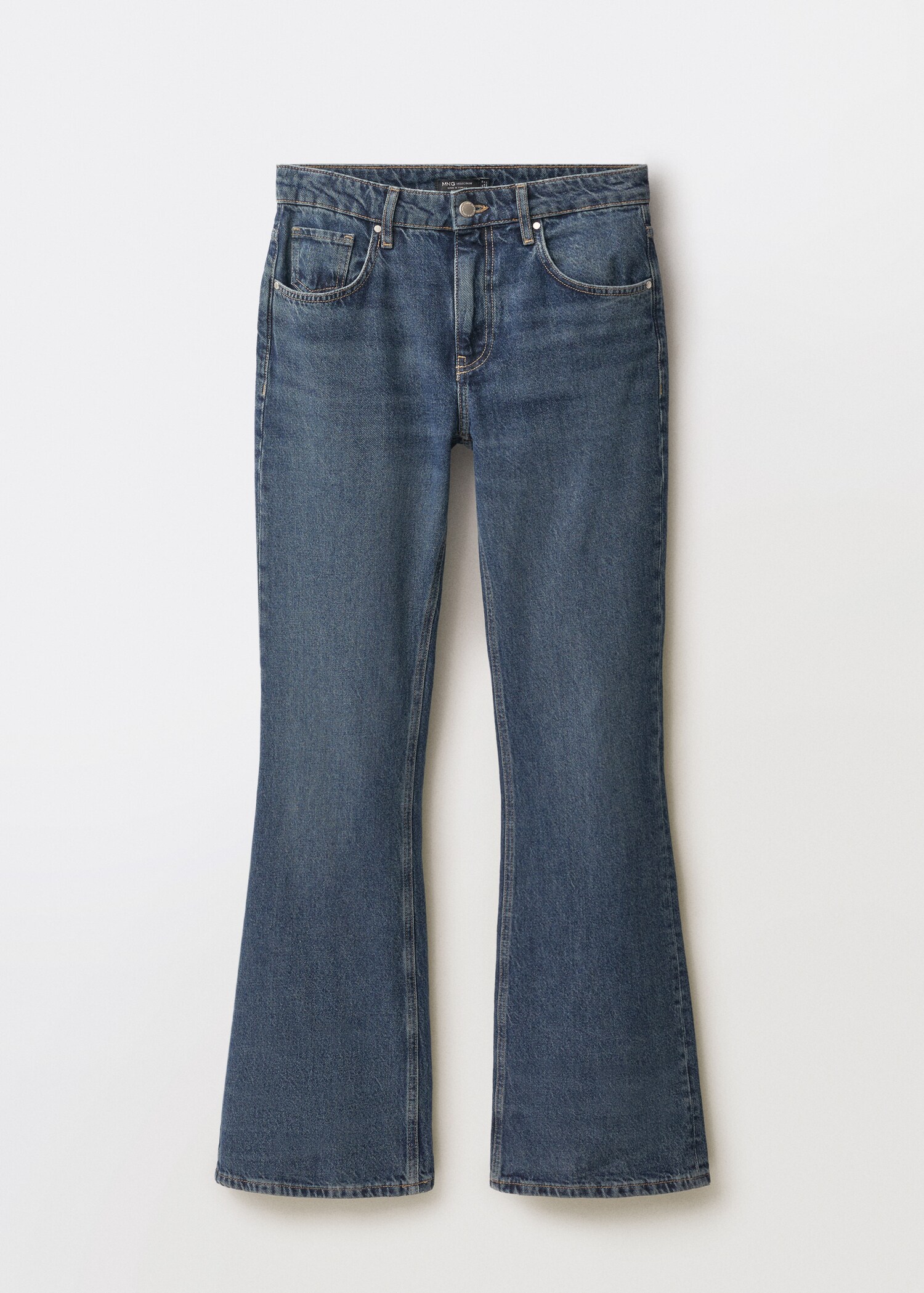 Jeans à boca de sino com cintura alta - Artigo sem modelo