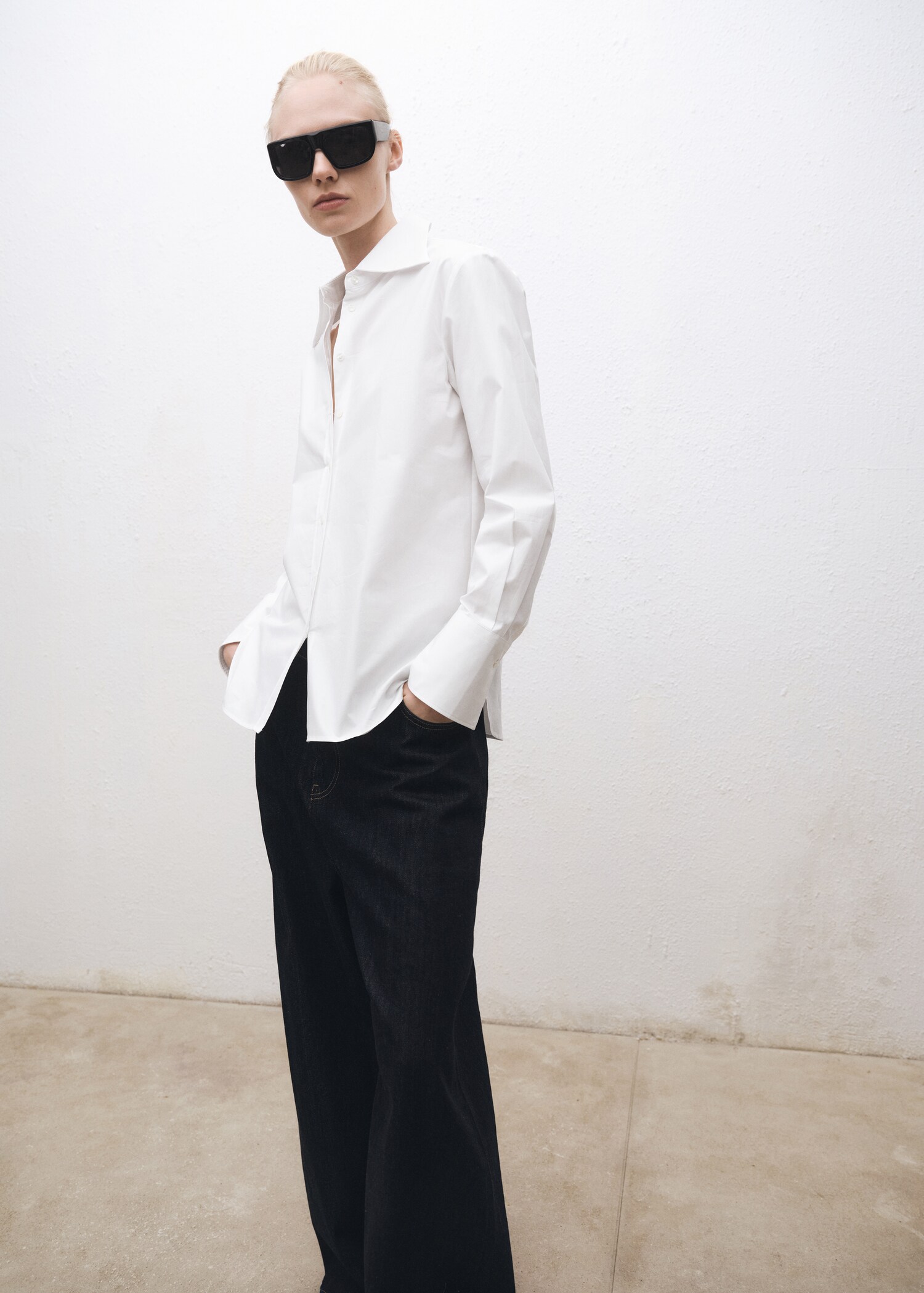Oversize cotton shirt - Details of the article 2