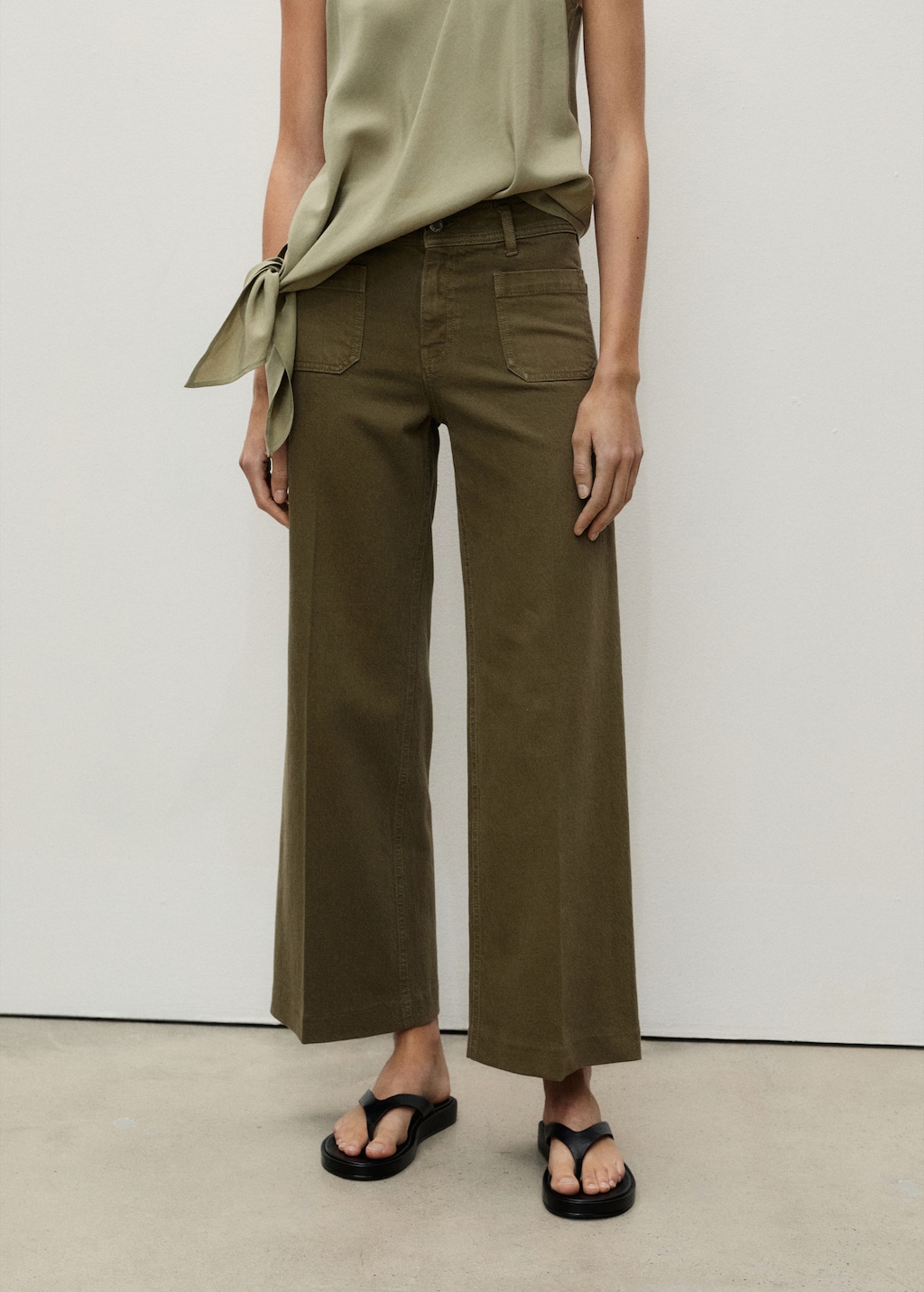 Jeans wideleg bolsillos