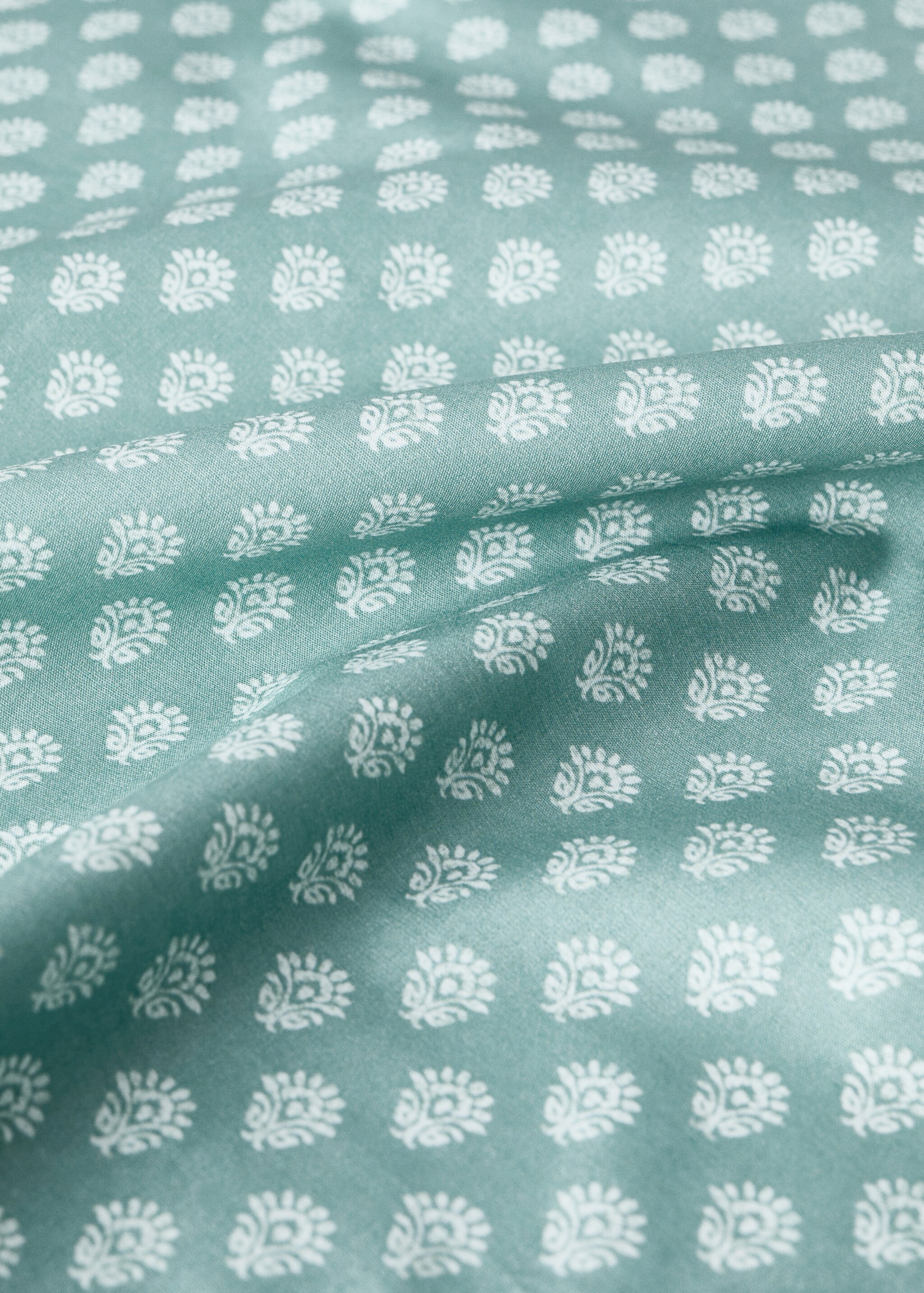 Spannbettlaken aus Baumwoll-Perkal mit kleiner Blume für Kinderbettchen - Detail des Artikels 2