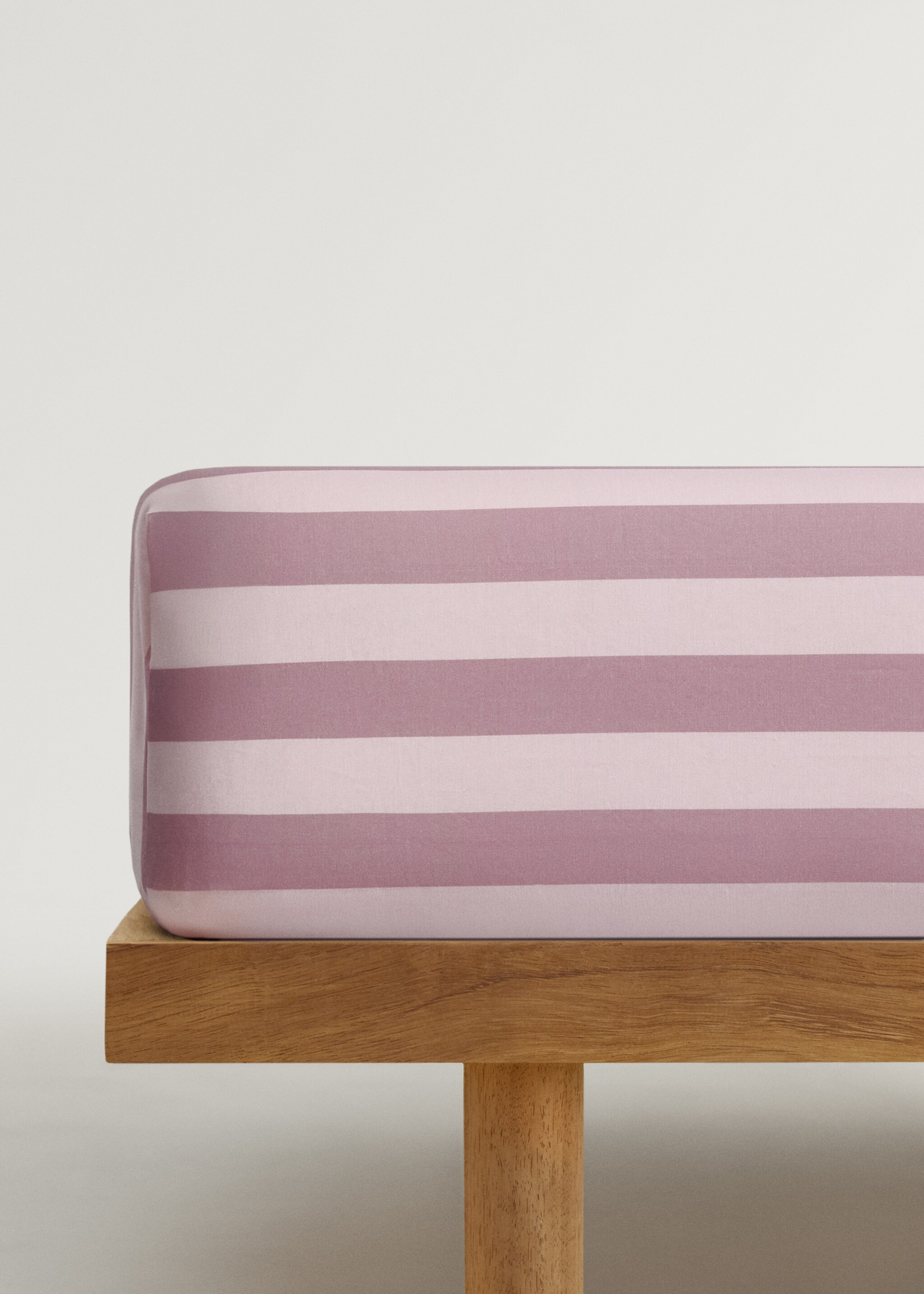 Sábana bajera infantil algodón percal rayas gruesas cama 90 cm - Artículo sin modelo