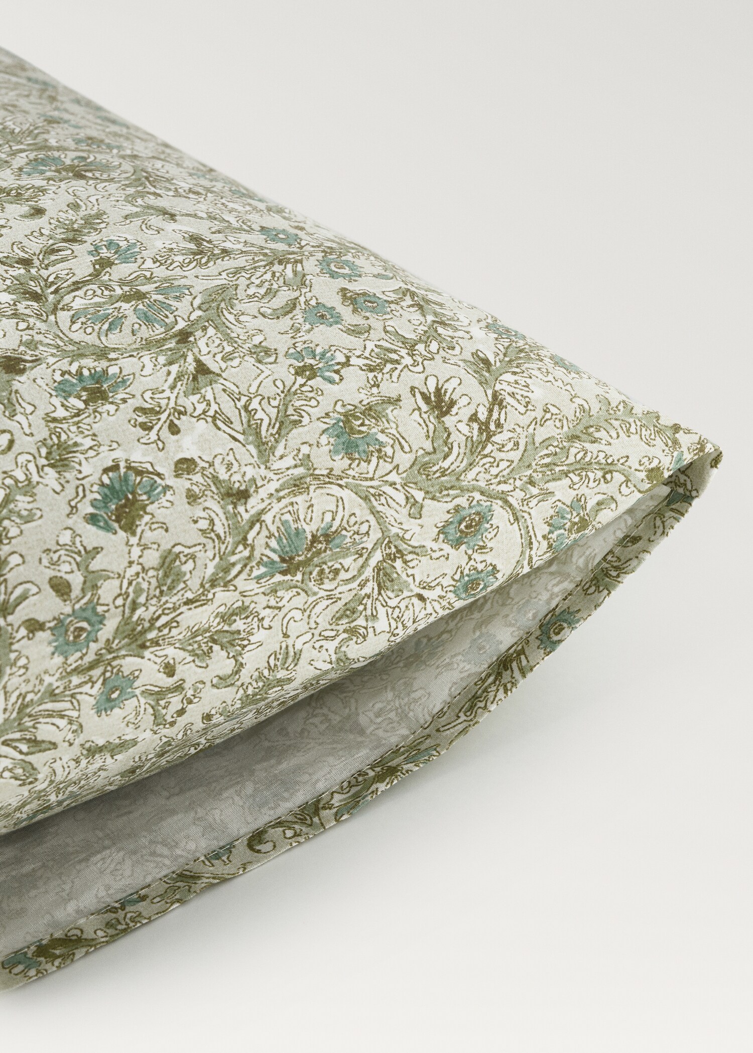 Funda coixinera bressol cotó percala estampat floral 30x50 cm - Detall de l'article 1