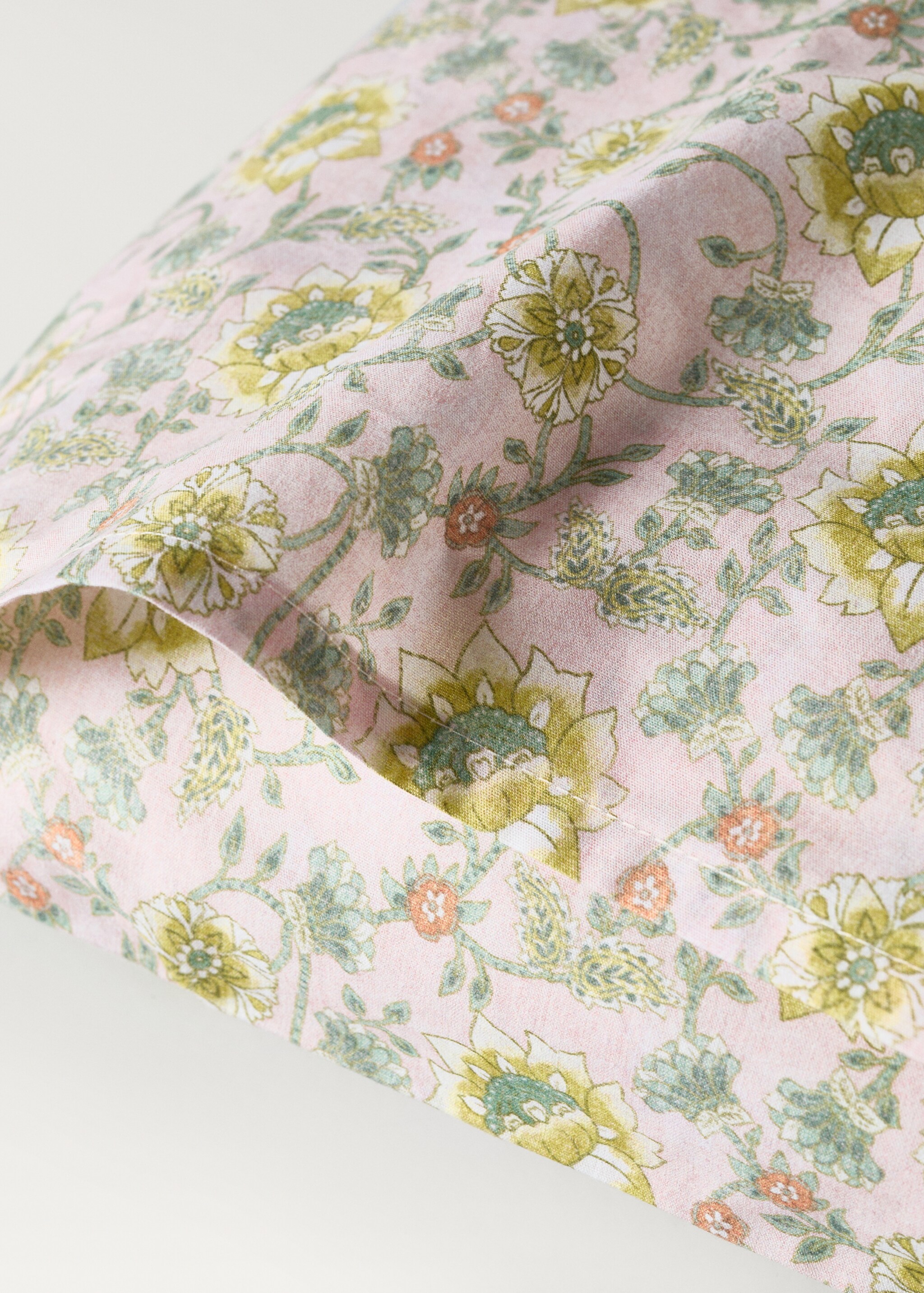 Funda coixinera bressol cotó percala estampat floral 30x50 cm - Detall de l'article 1