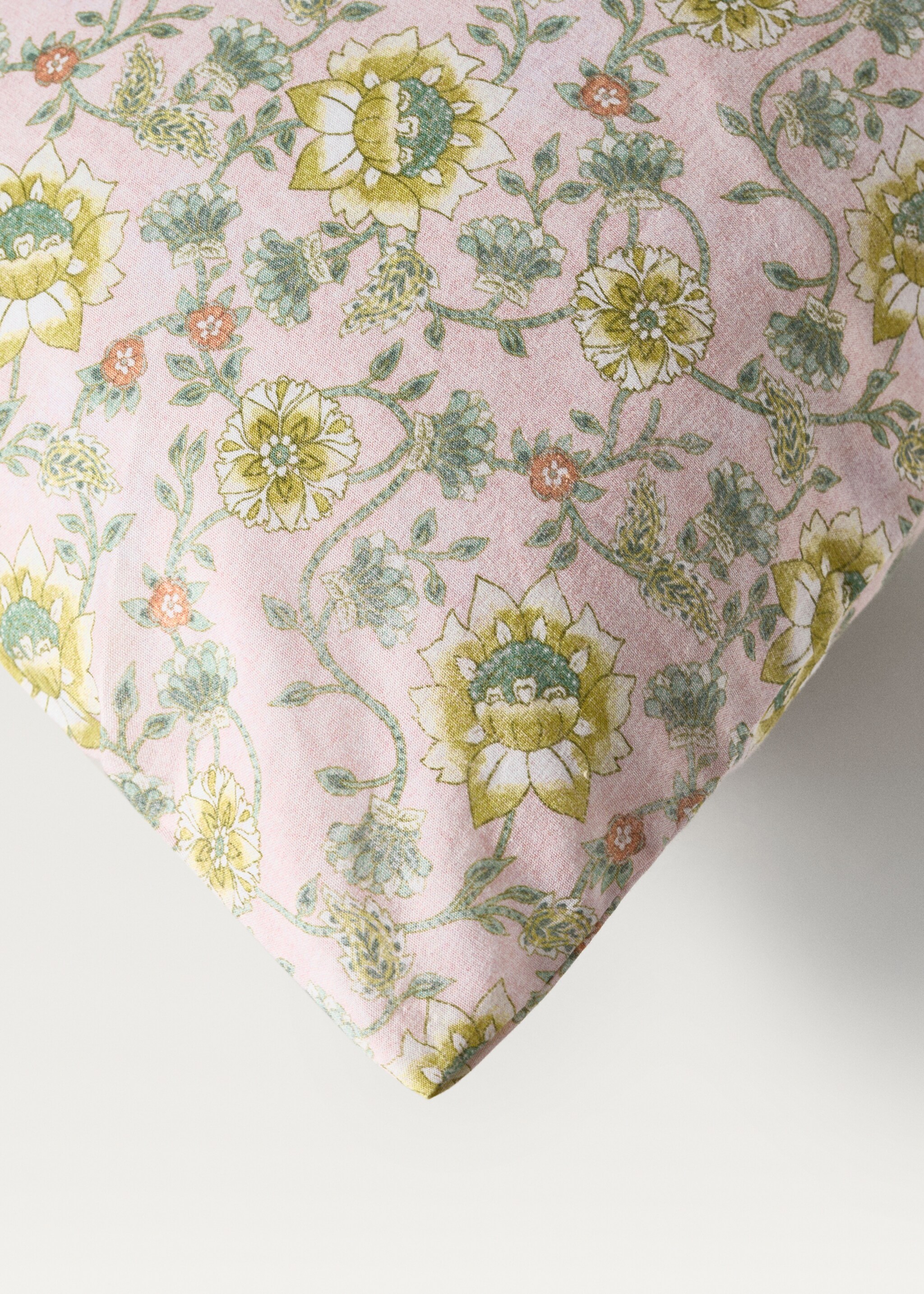Funda coixinera bressol cotó percala estampat floral 30x50 cm - Detall de l'article 3