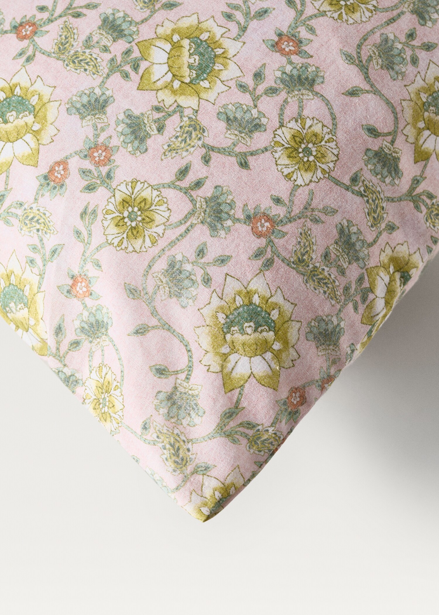 Funda coixinera bressol cotó percala estampat floral 30x50 cm - Detall de l'article 3