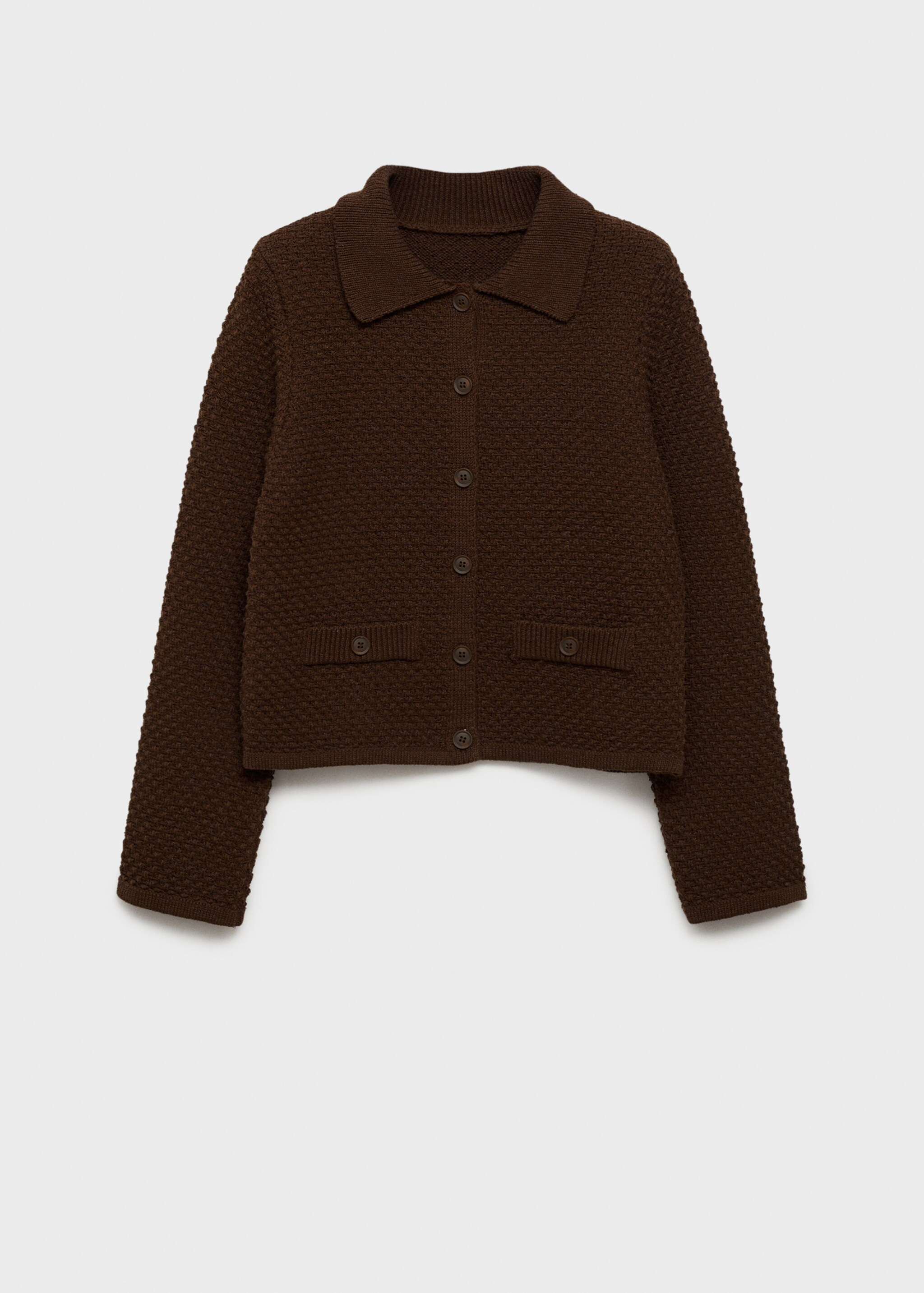 Polo-neck knitted jacket - Article without model
