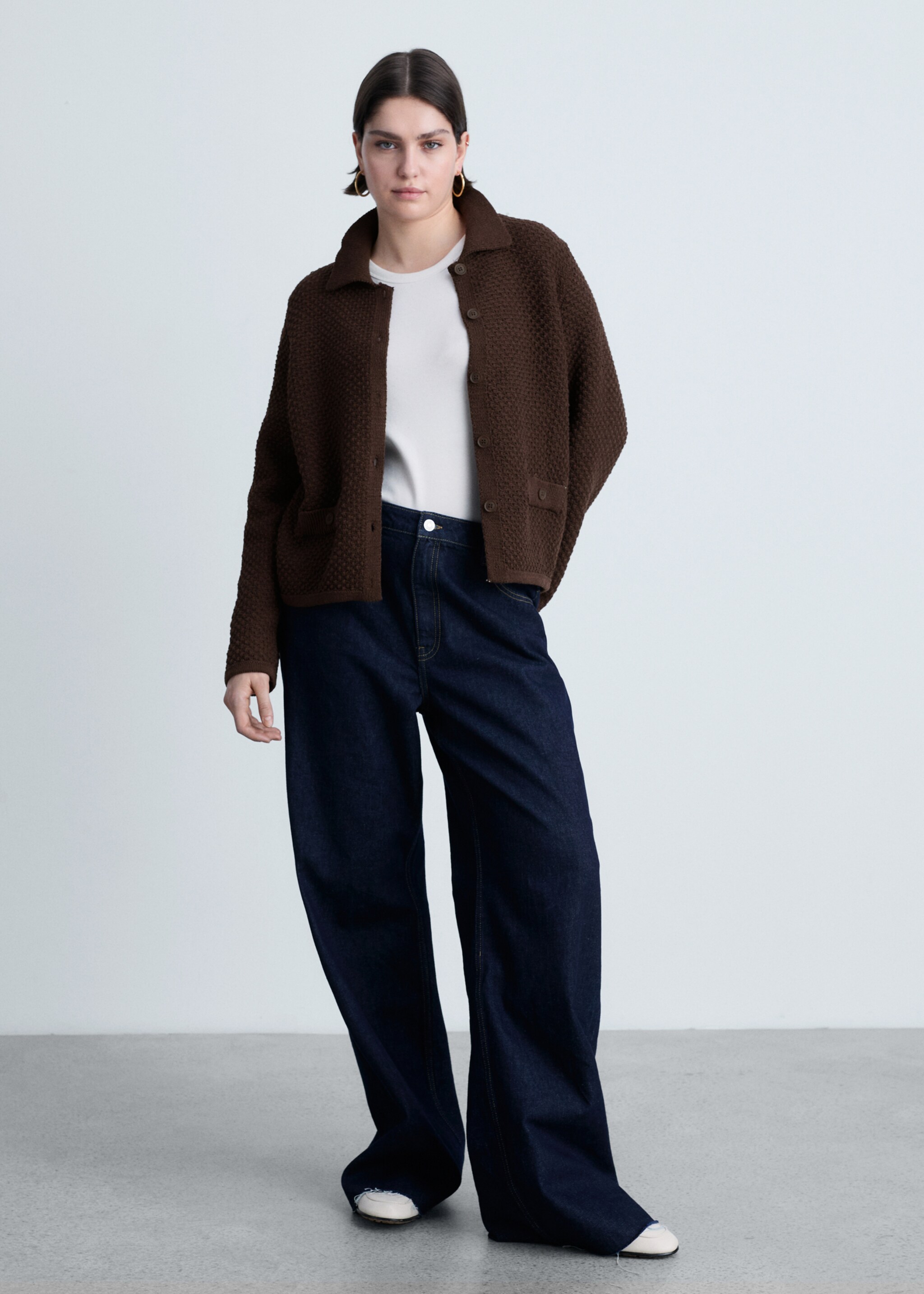 Polo-neck knitted jacket - Details of the article 3