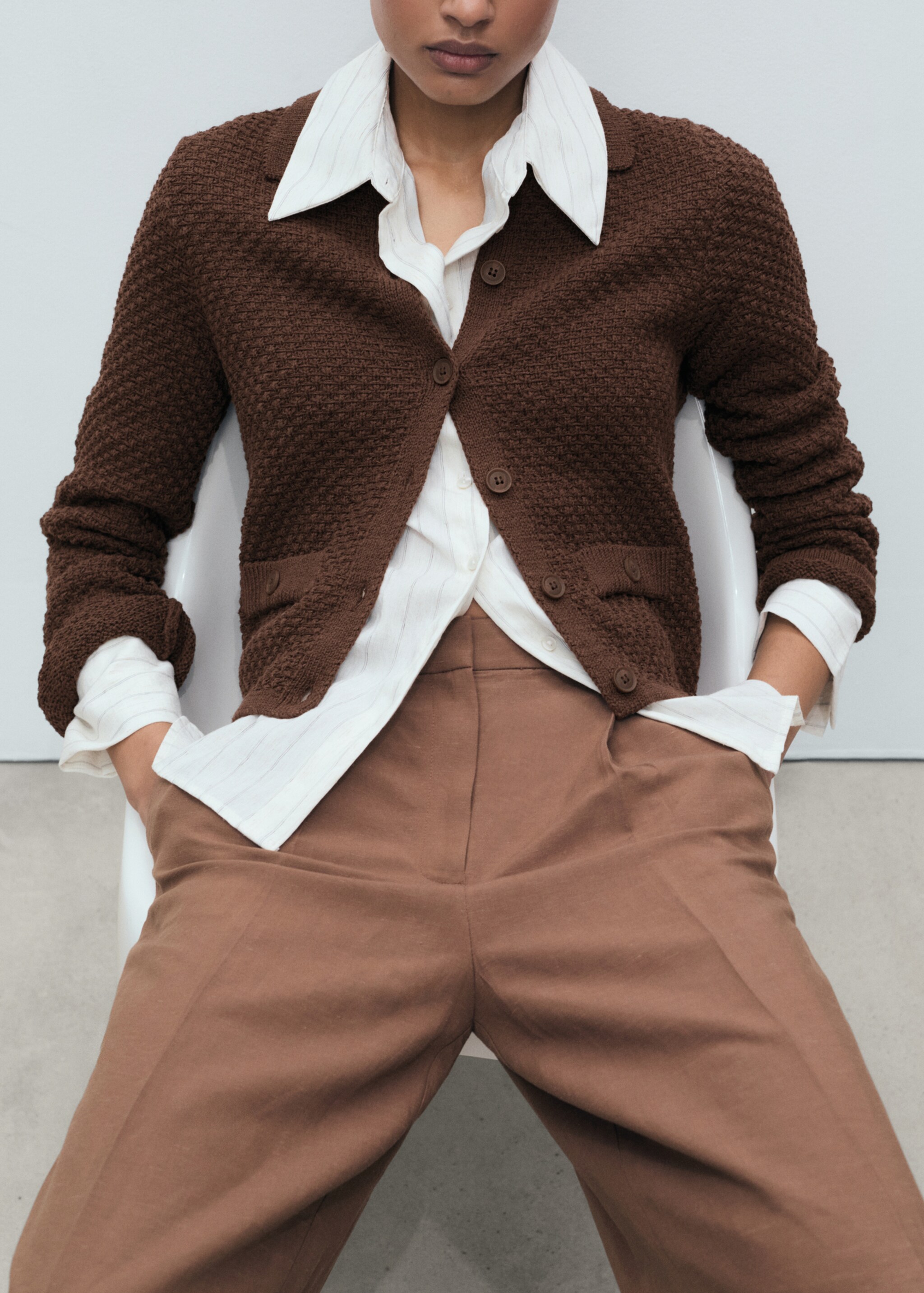 Polo-neck knitted jacket - Details of the article 6