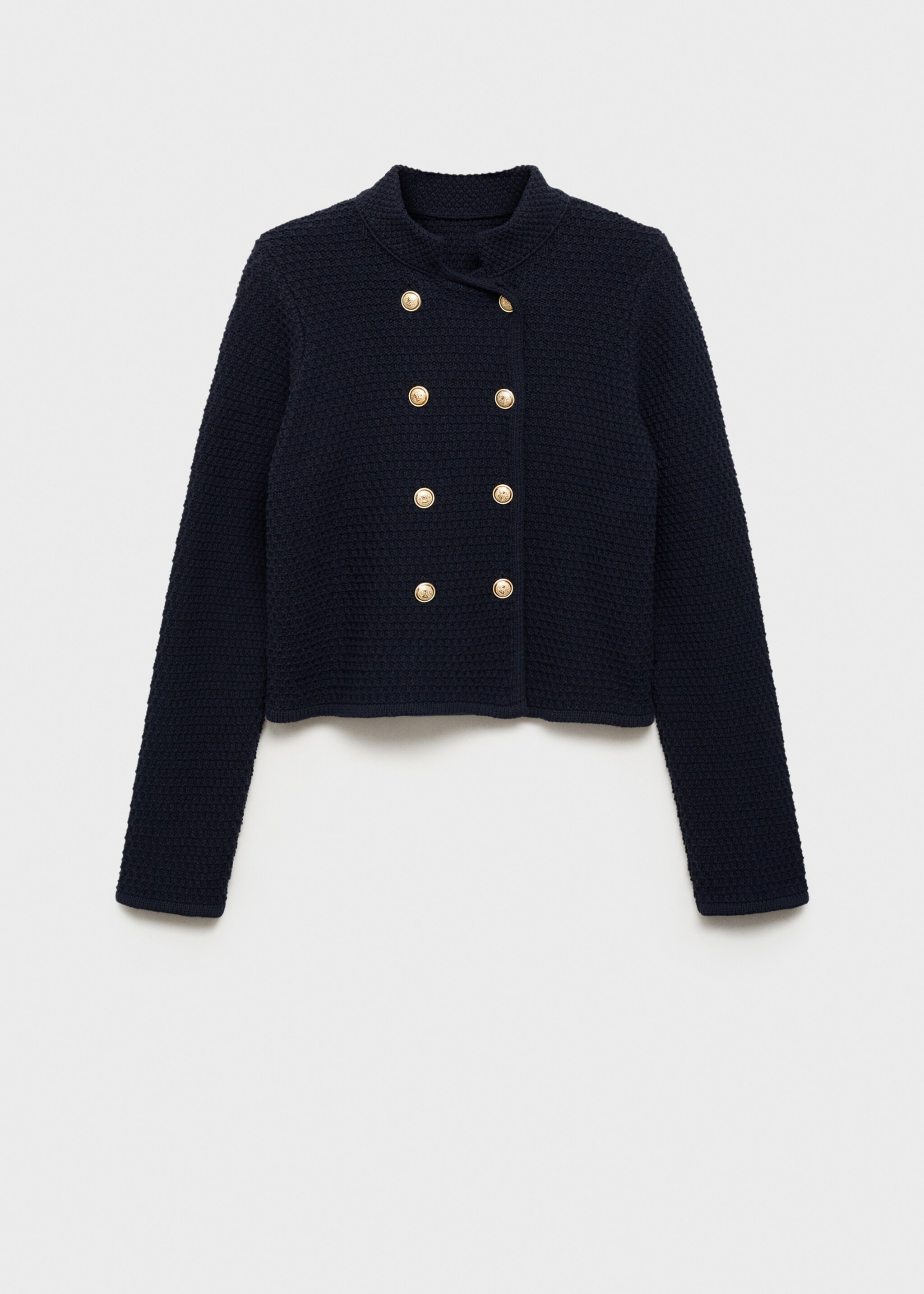 Double-breasted knitted jacket - Article without model