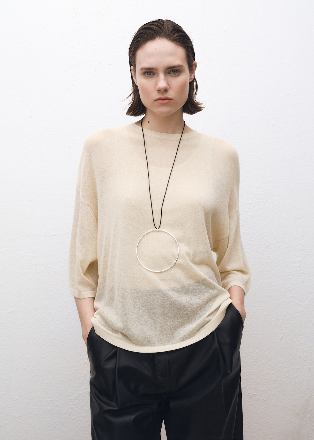 Oversize short sleeve sweater