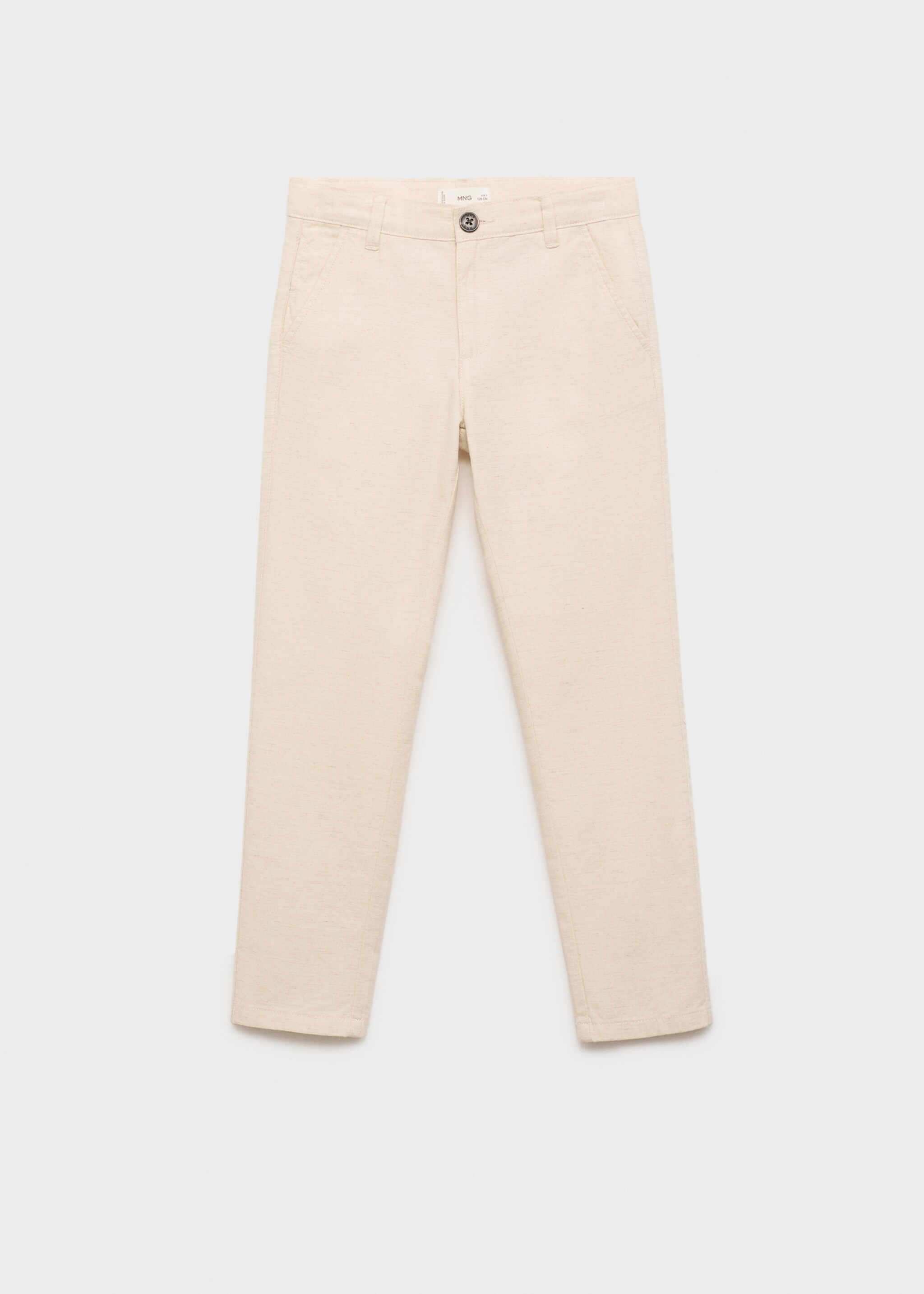 Cotton linen-blend trousers - Article without model