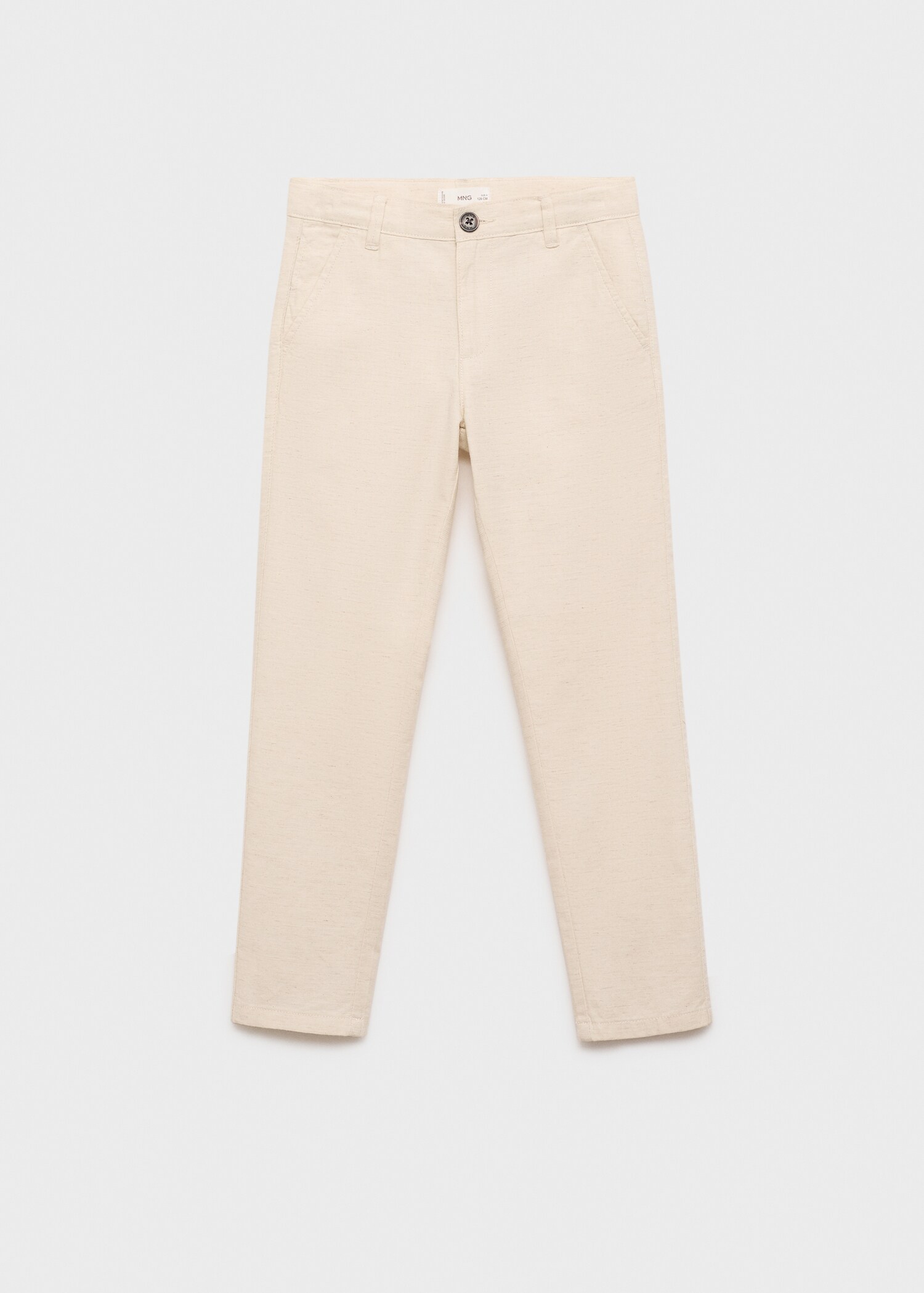 Cotton linen-blend trousers - Article without model