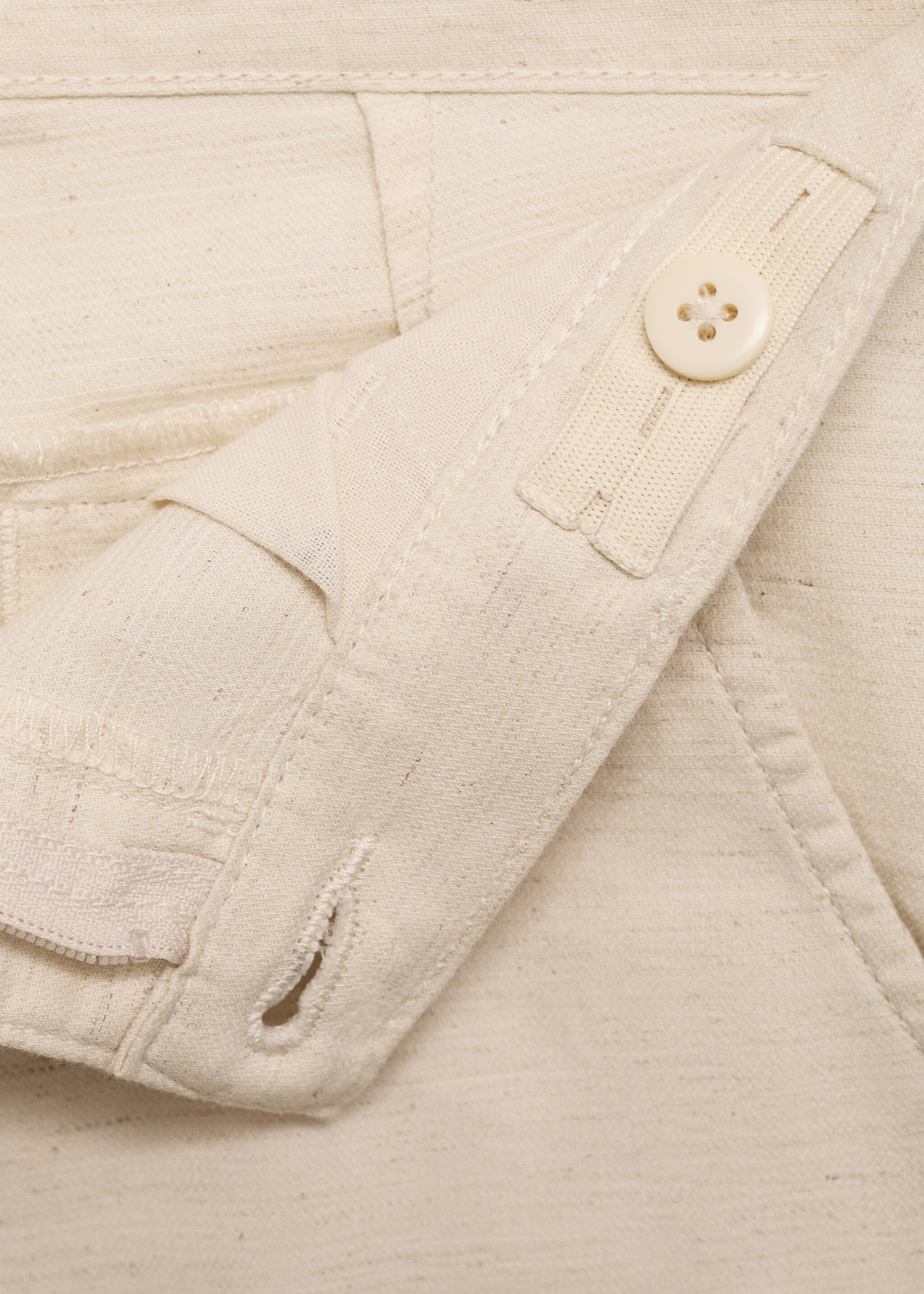 Cotton linen-blend trousers - Details of the article 0