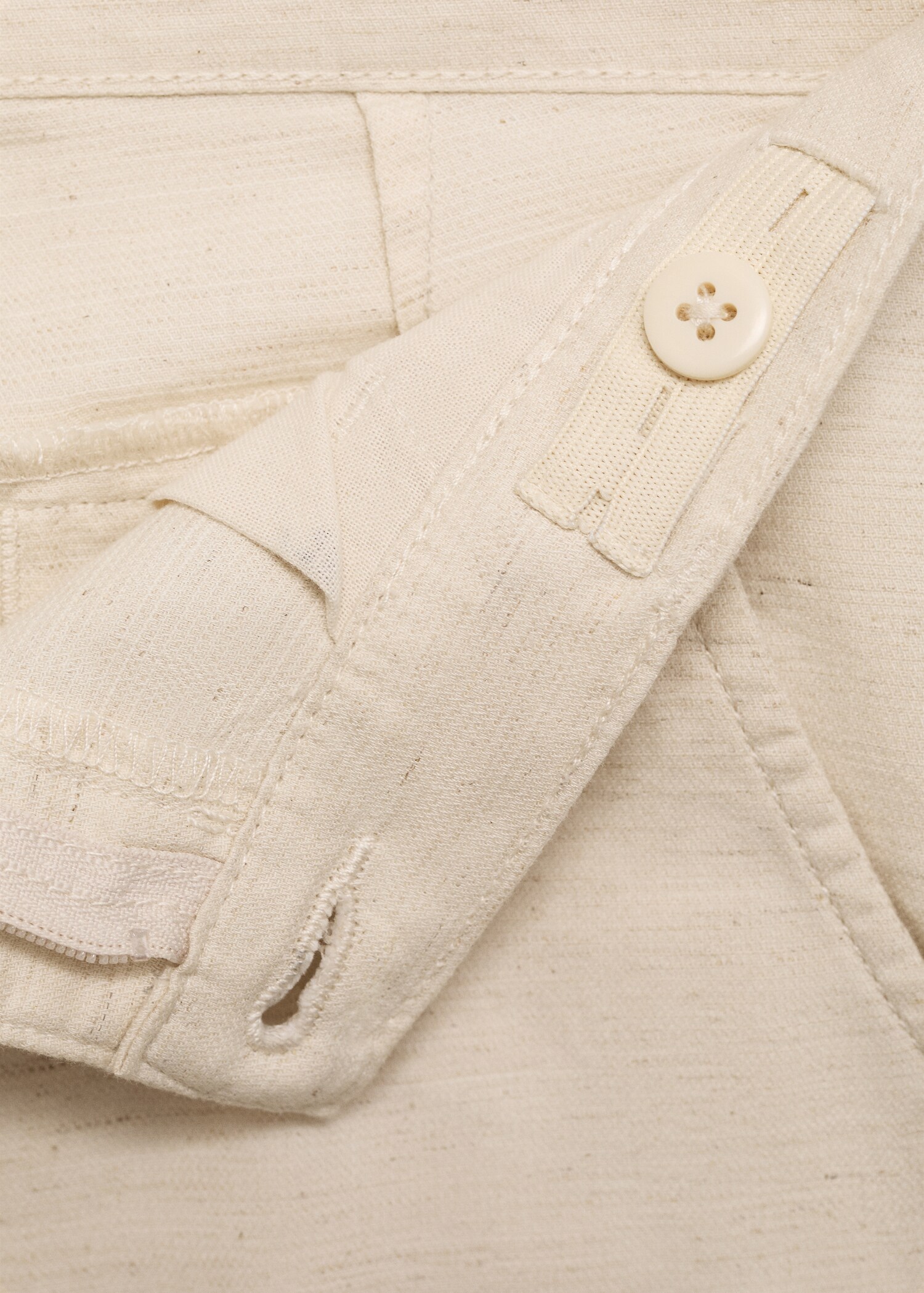 Cotton linen-blend trousers - Details of the article 0