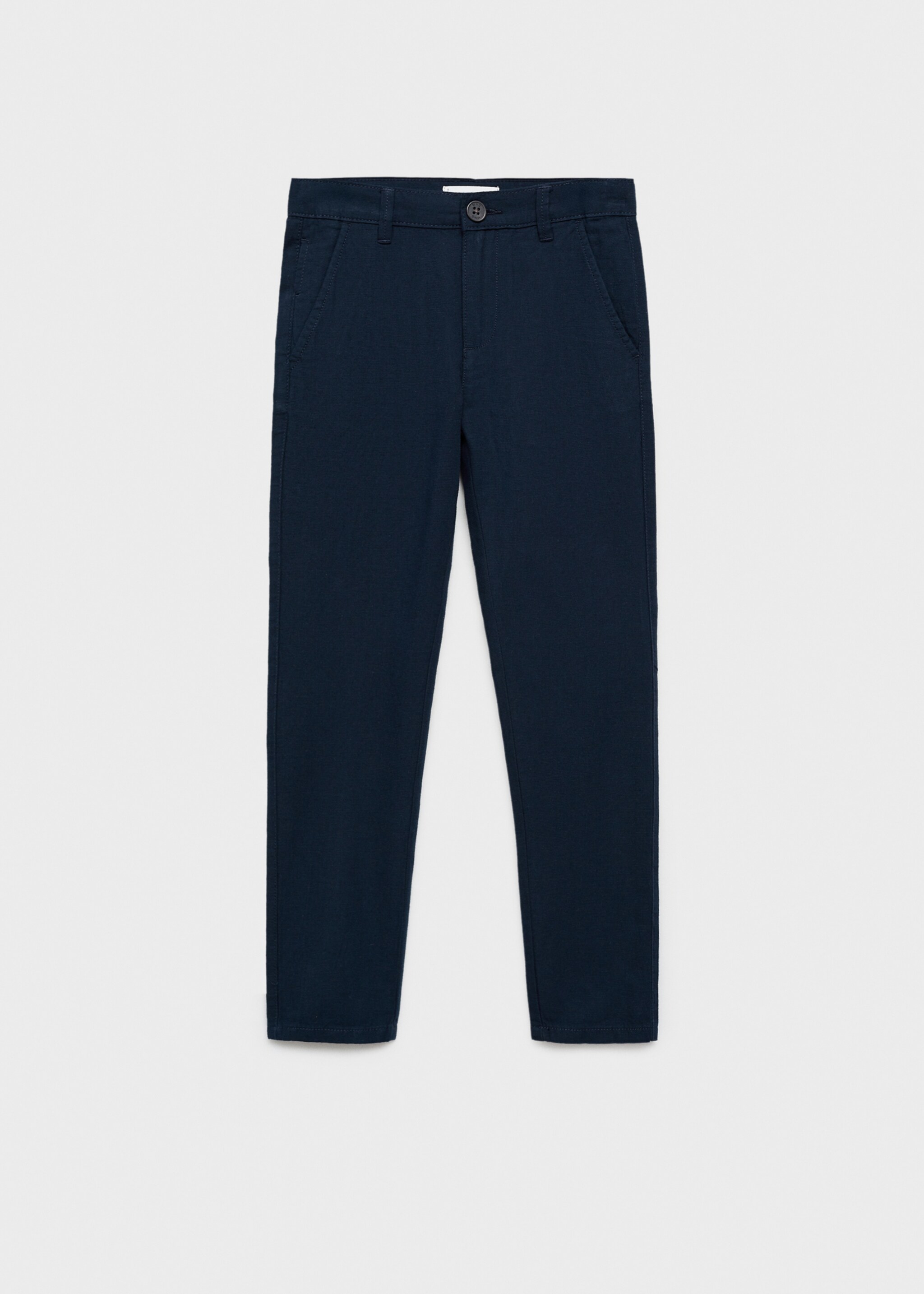 Cotton linen-blend trousers - Article without model