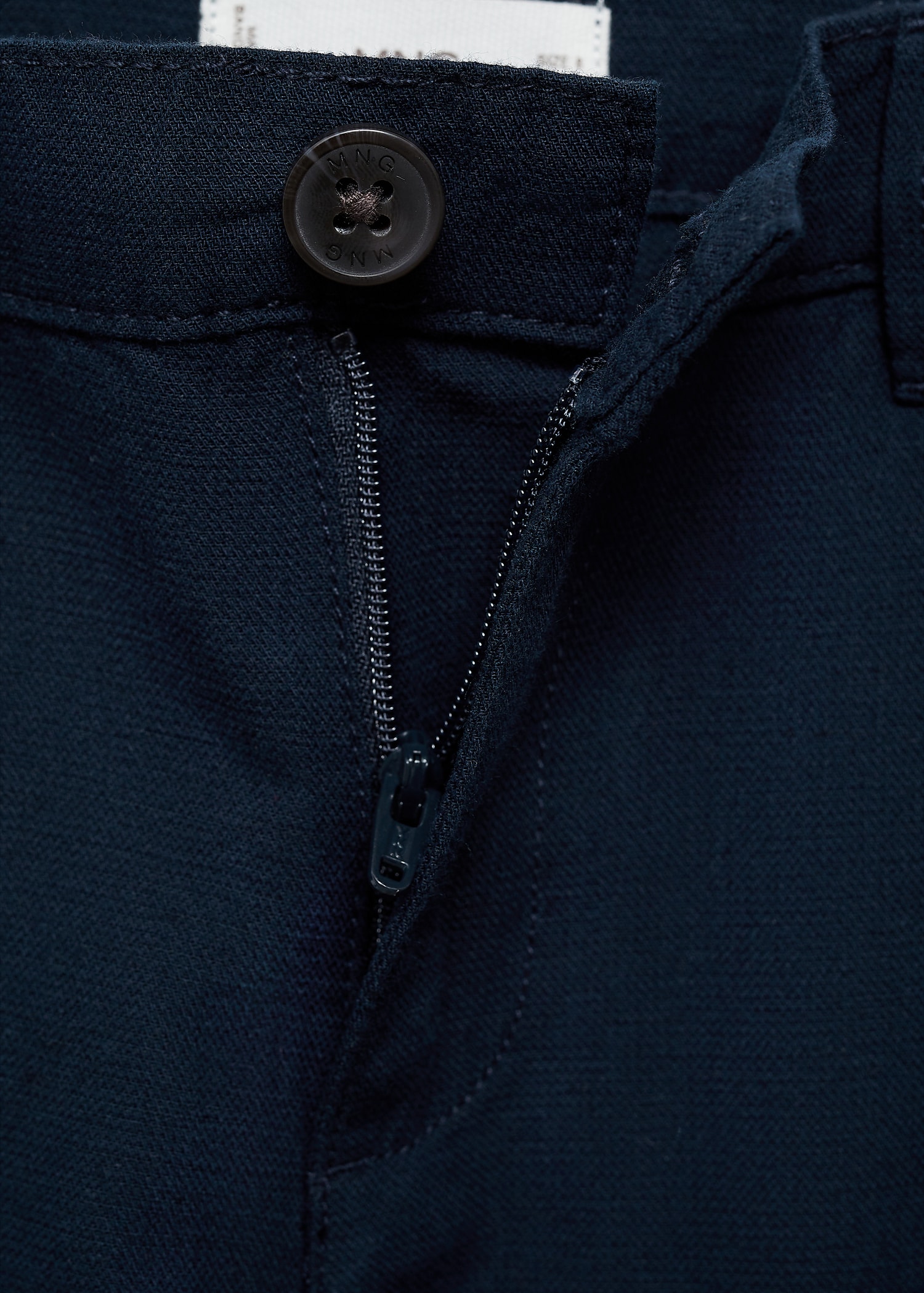 Cotton linen-blend trousers - Details of the article 8