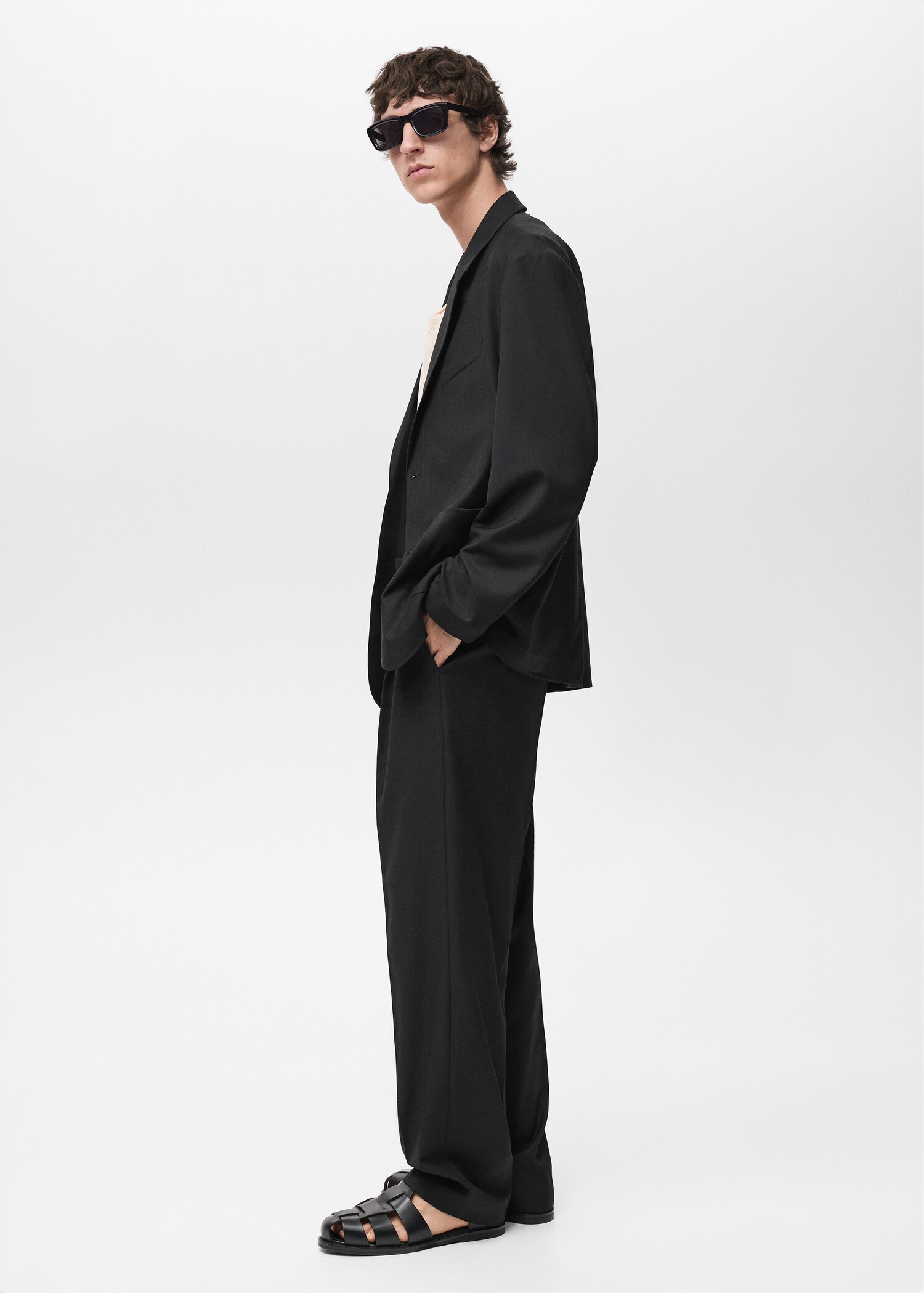 Костюмные брюки relaxed fit с защипами - Деталь изделия 2