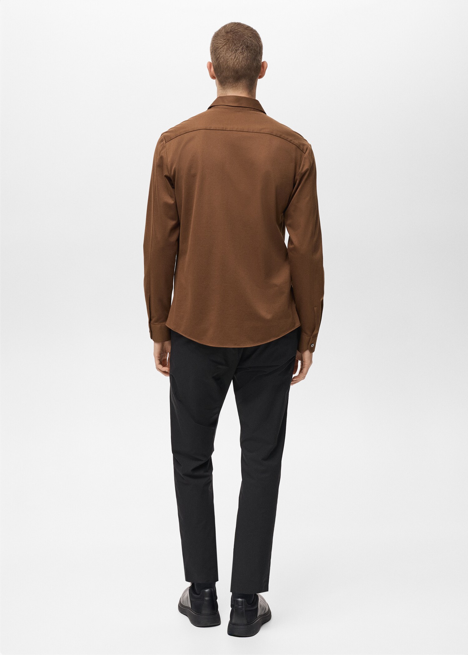 Comfort stretch non-iron shirt - Reverse of the article