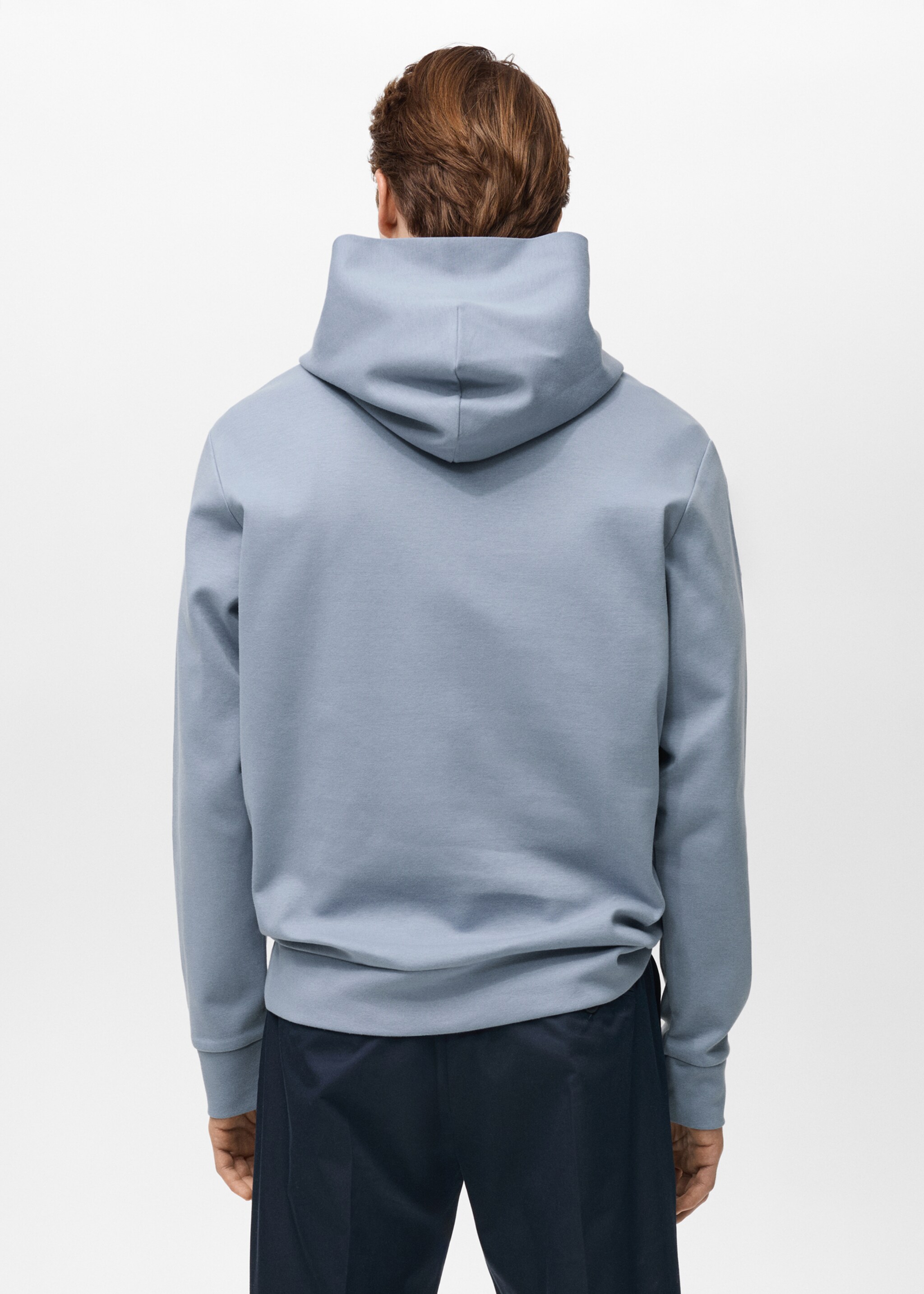 เสื้อแจ็กเก็ตแบบเทเลอร์ผ้าคอตตอนลินินมีกระเป๋า - ด้านหลังของสินค้า