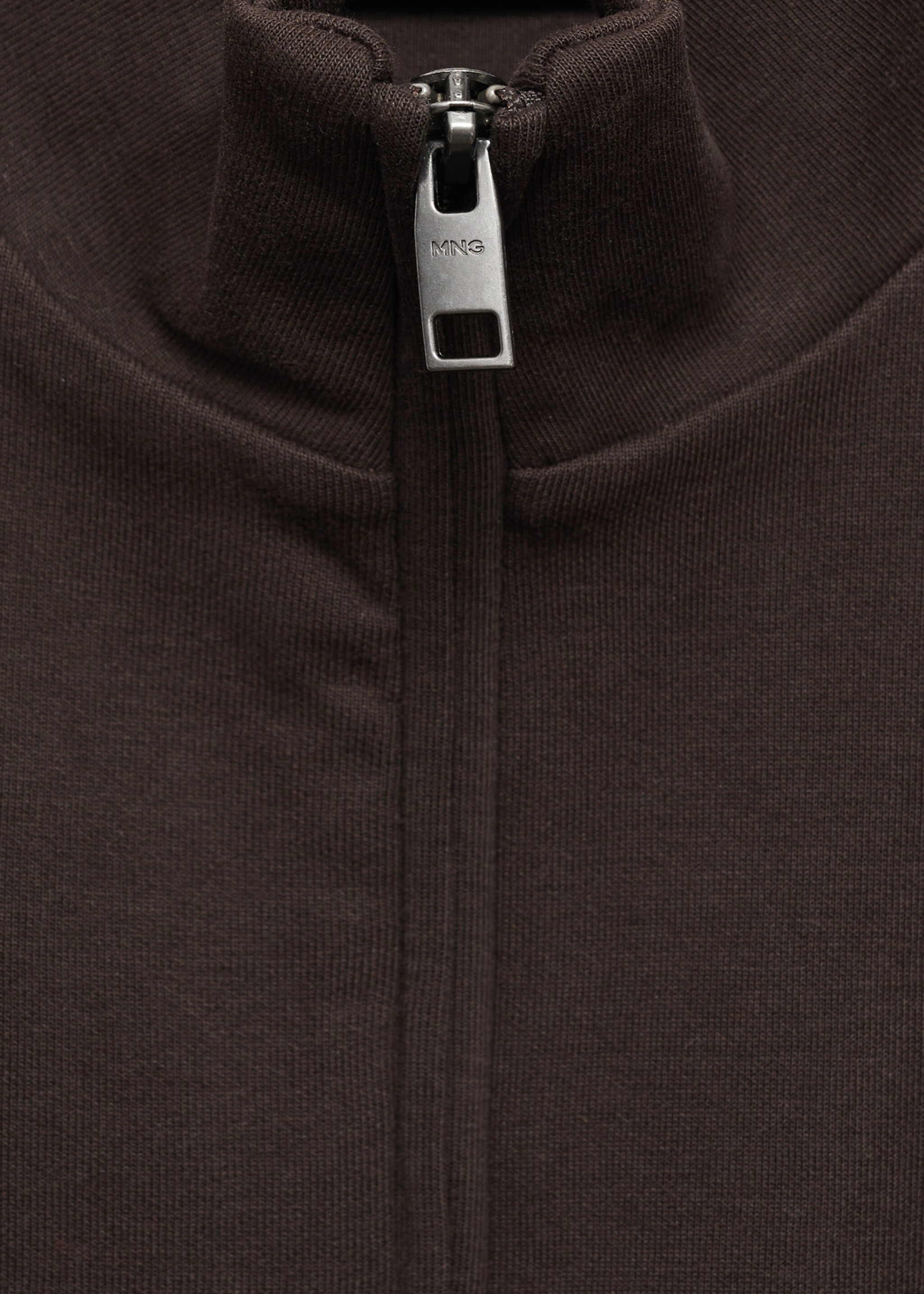 Sweatshirt i bomull med perkinskrage och dragkedja - Detaljer om artikeln 8