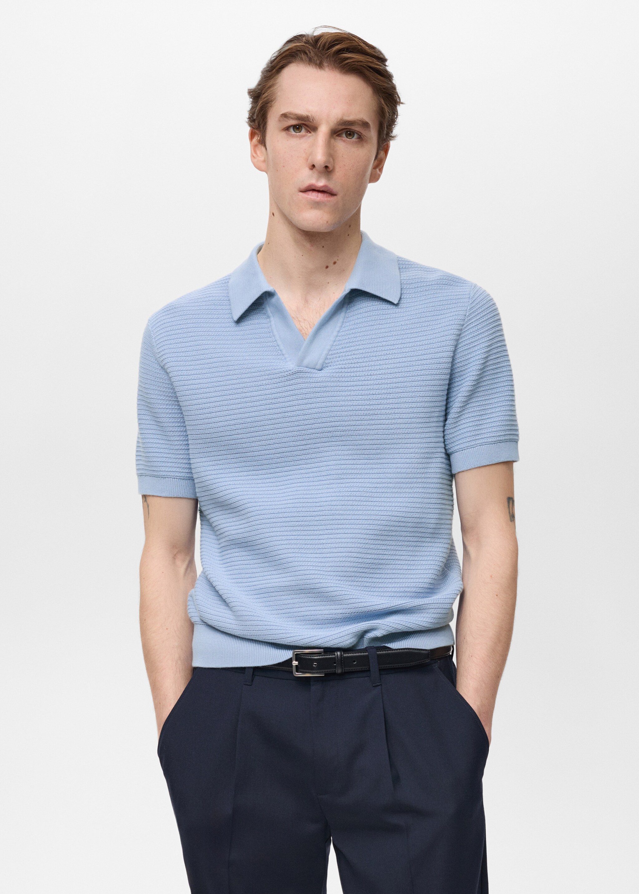 100% cotton knitted polo structure - Medium plane