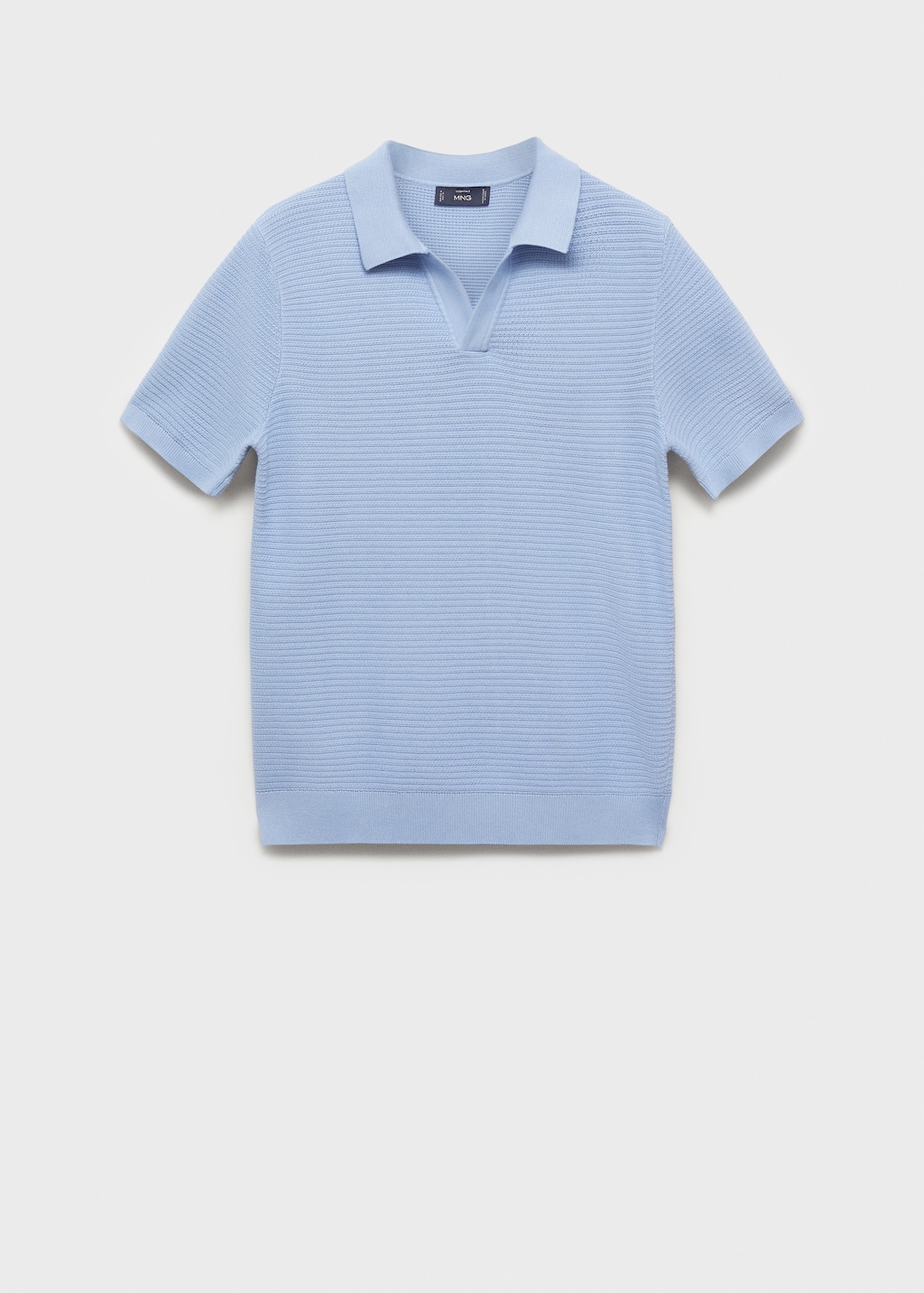 100% cotton knitted polo structure - Men | MANGO USA