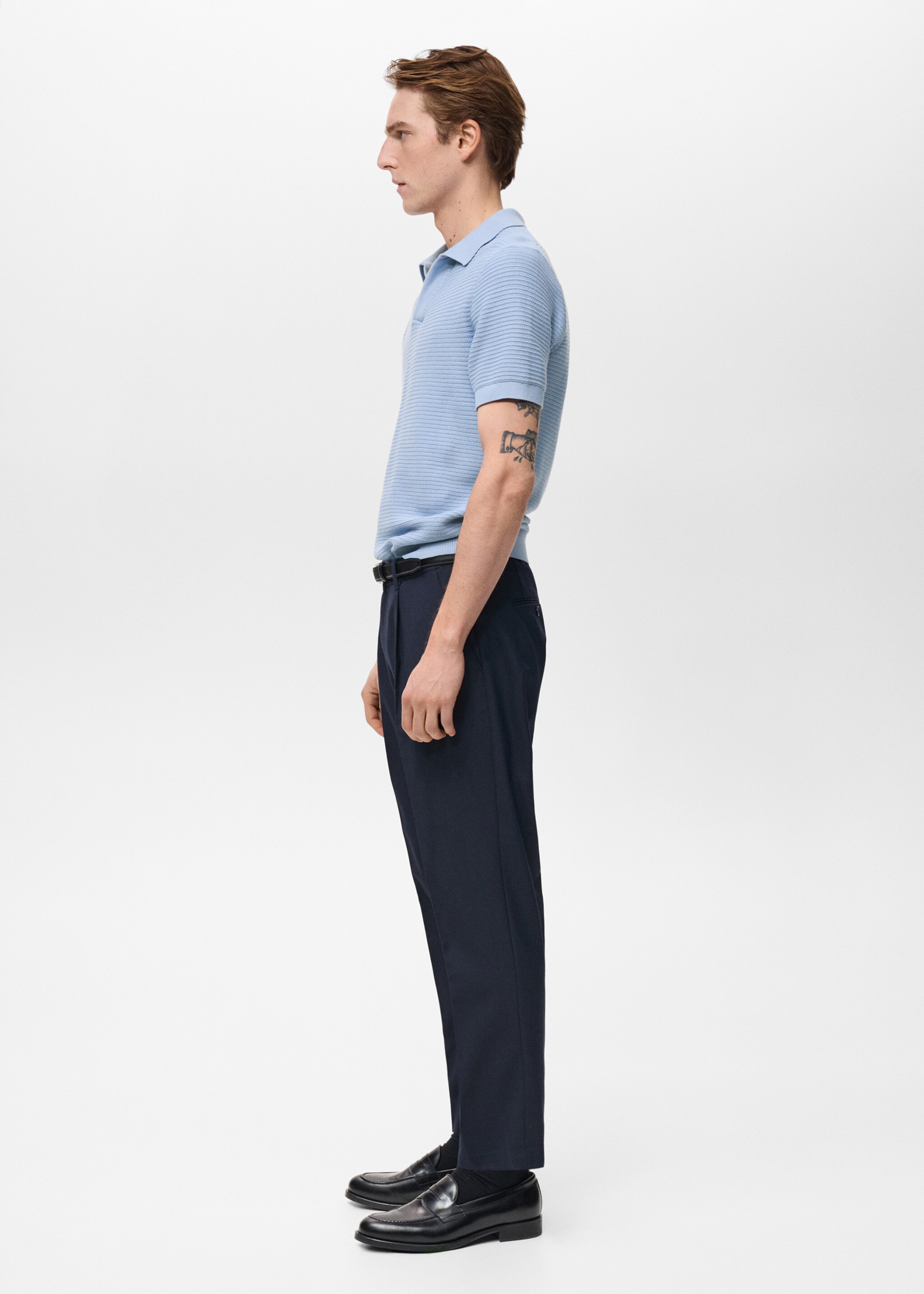 100% cotton knitted polo structure - Details of the article 2