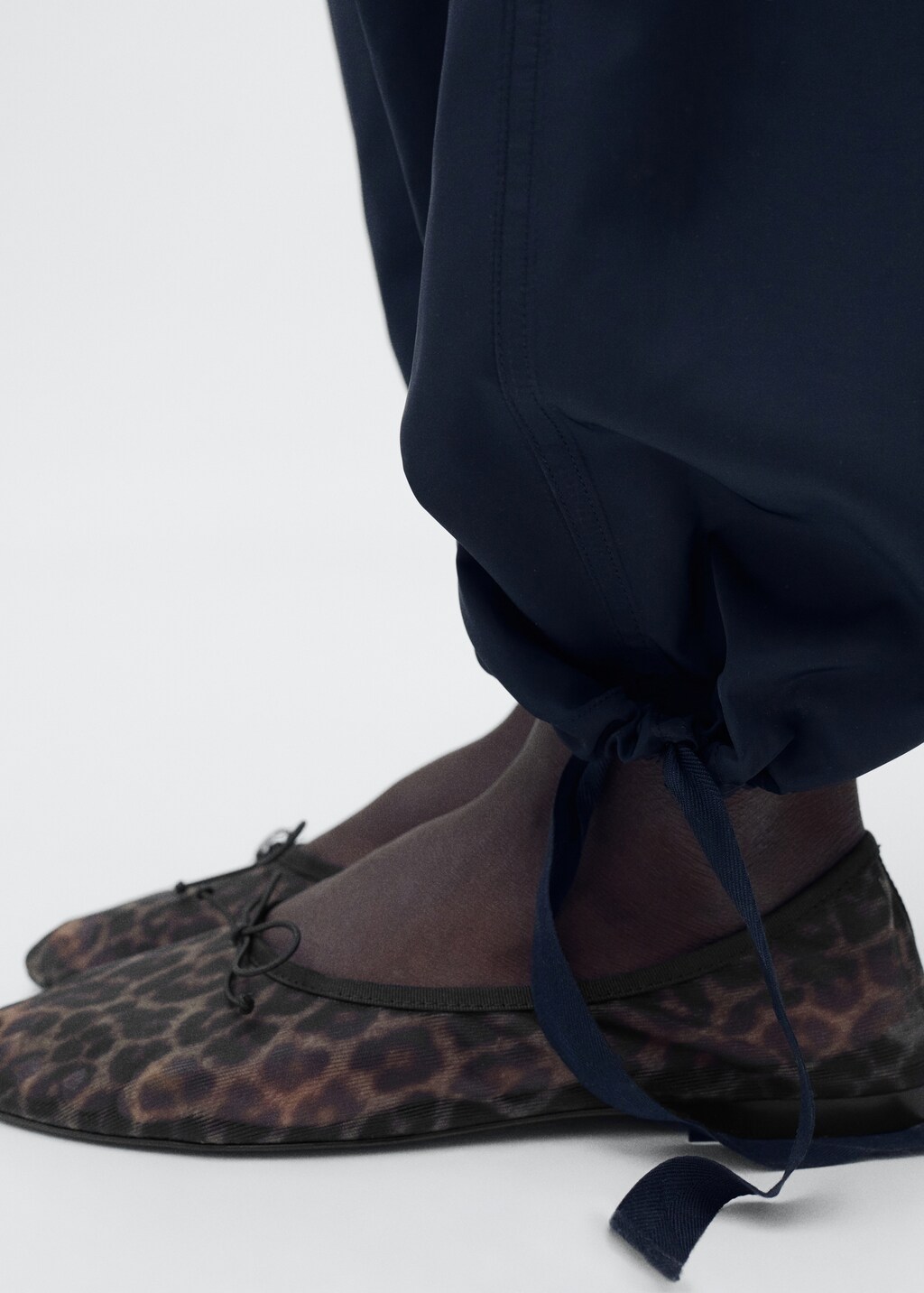 IENAステイタス LEOPARD FLAT A1623-M 37サイズ ja-vie grey leopard animal print jelly flats shoes