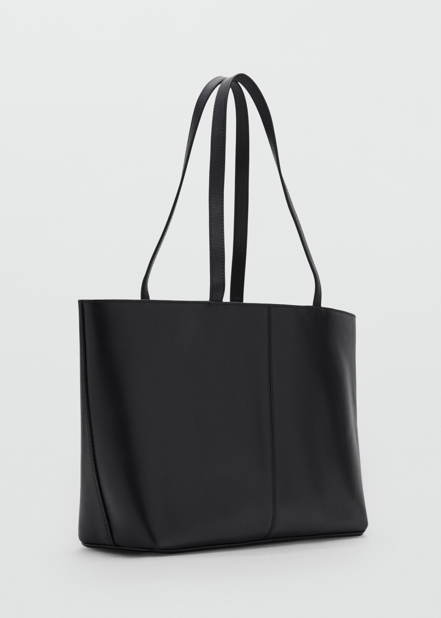 Borsa shopper media pelle - Piano medio