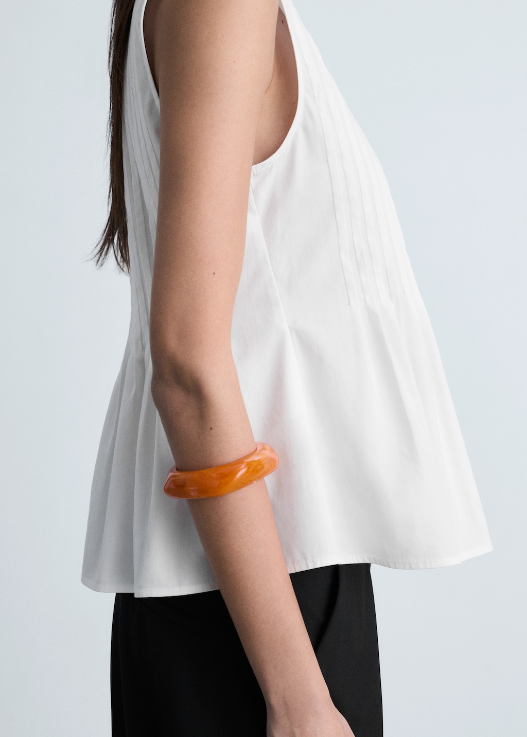 Cotton pleats top - Women | MANGO USA Cotton pleats top - Women | MANGO USA