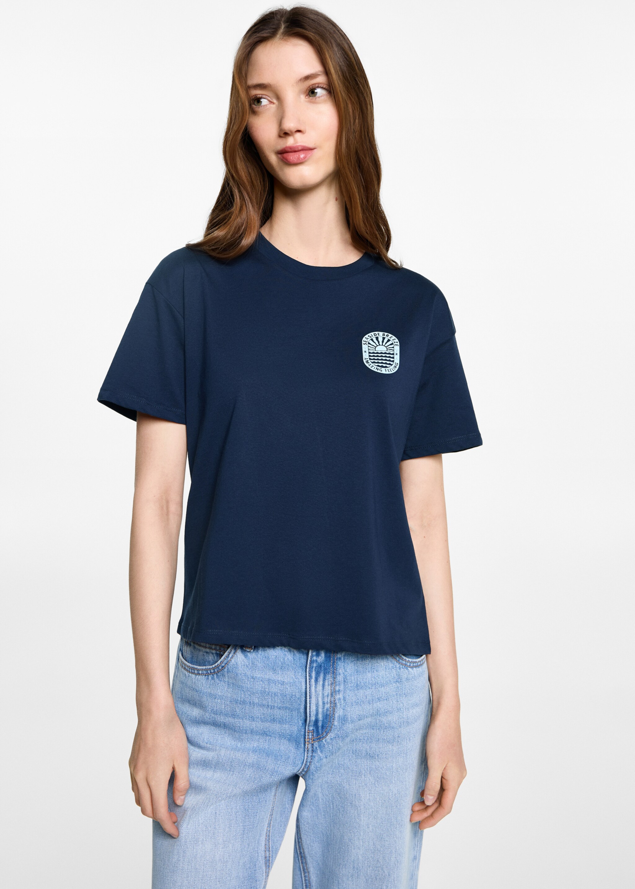 Camiseta dibujo estampado - Plano medio